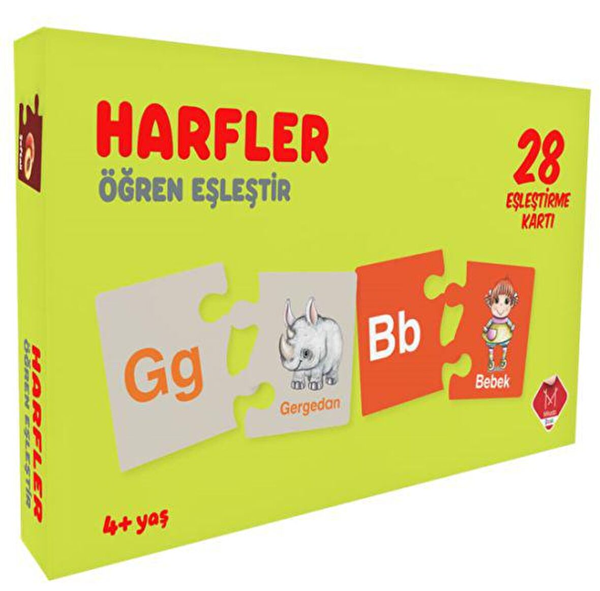 Harfler - Öğren Eşleştir 28 Kart (4+ Yaş) - Mikado Yayınları