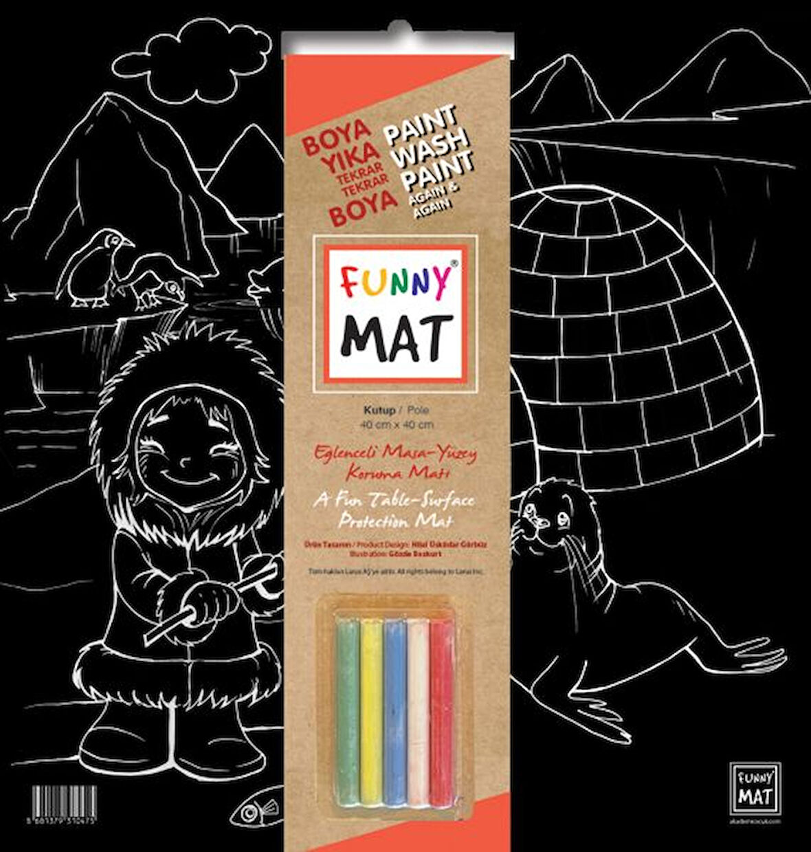 Funny Mat Black Kutup (Tebeşirli)