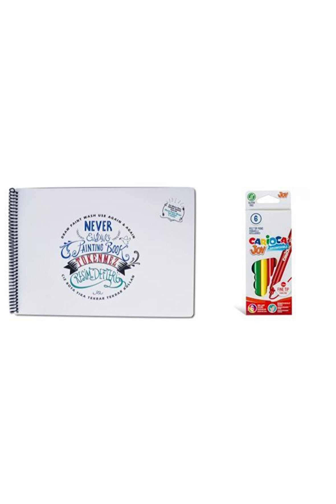 -tükenmez Resim Defteri-2 - 25x35cm & Carioca 6 Lı