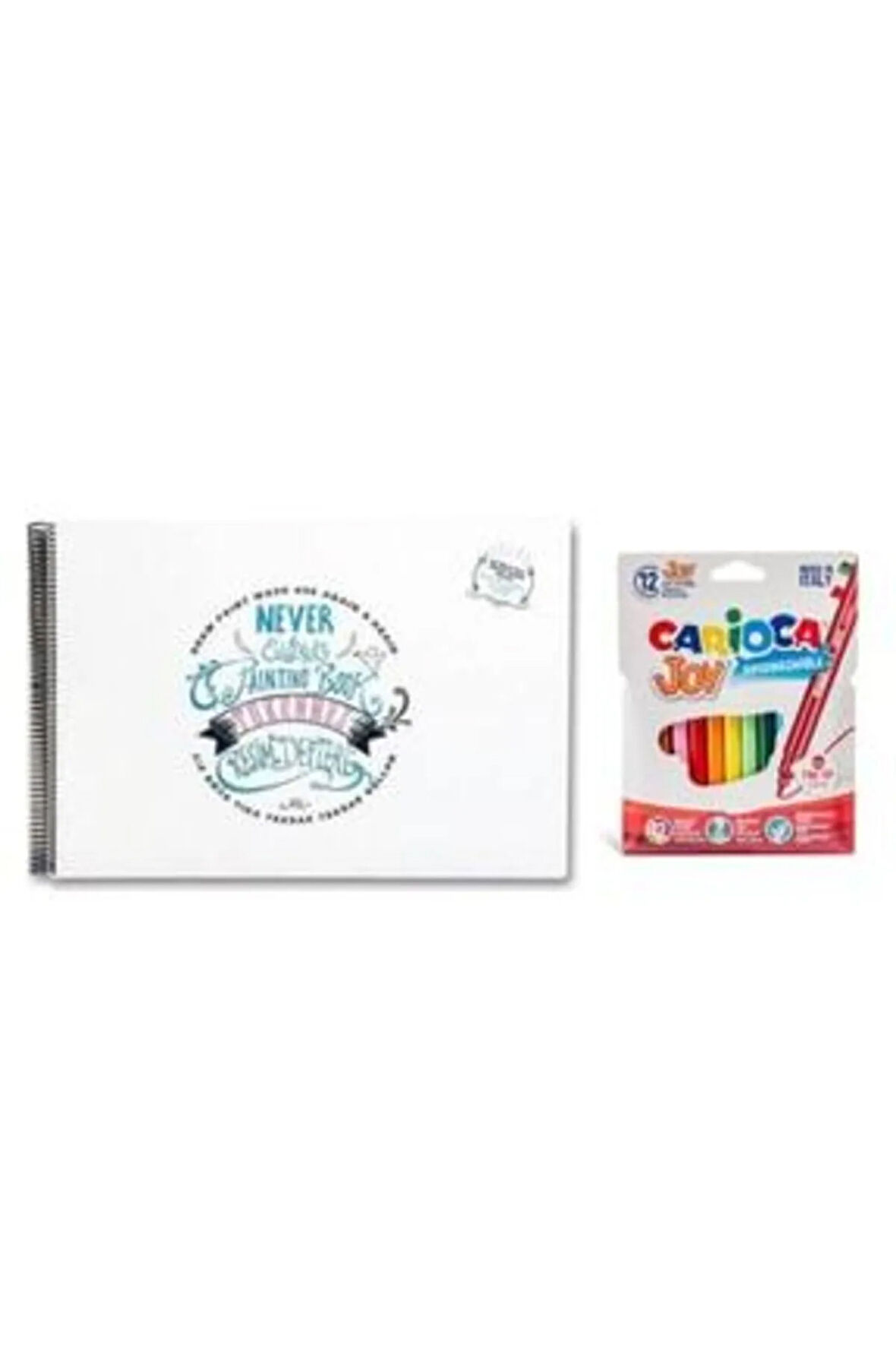 -tükenmez Resim Defteri-2 - 25x35cm & Carioca 12 Lı Joy