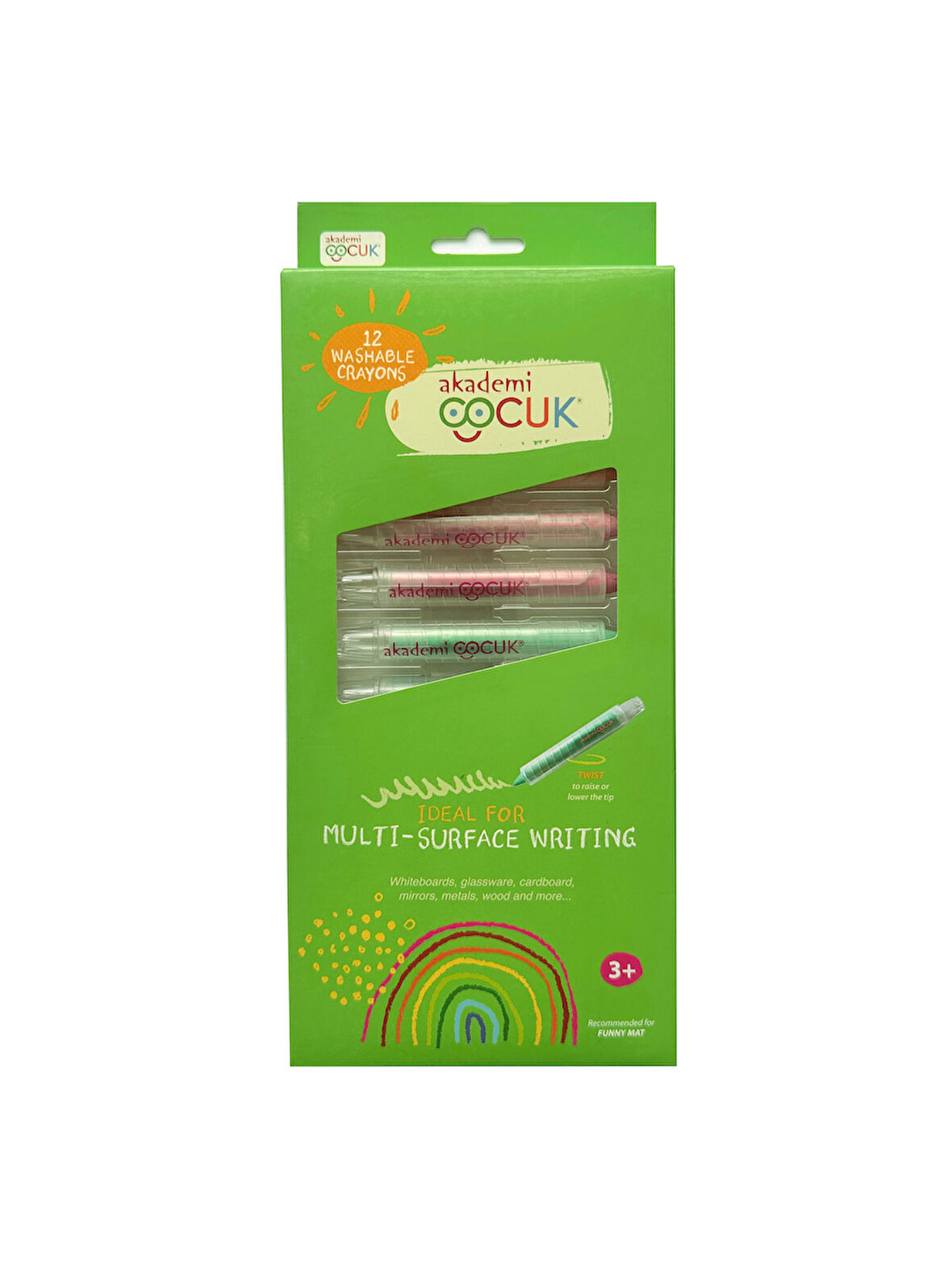 Akademi Çocuk Yıkanabilir 12'li Tebeşir