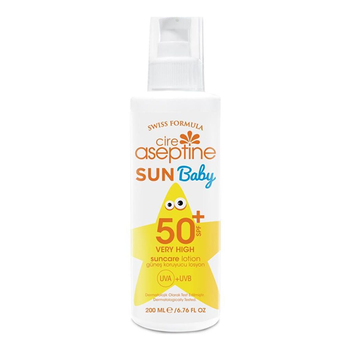 Cire Aseptine Sun Baby 50+ Faktör İçin Bebek Güneş Koruyucu Losyon 200 ml