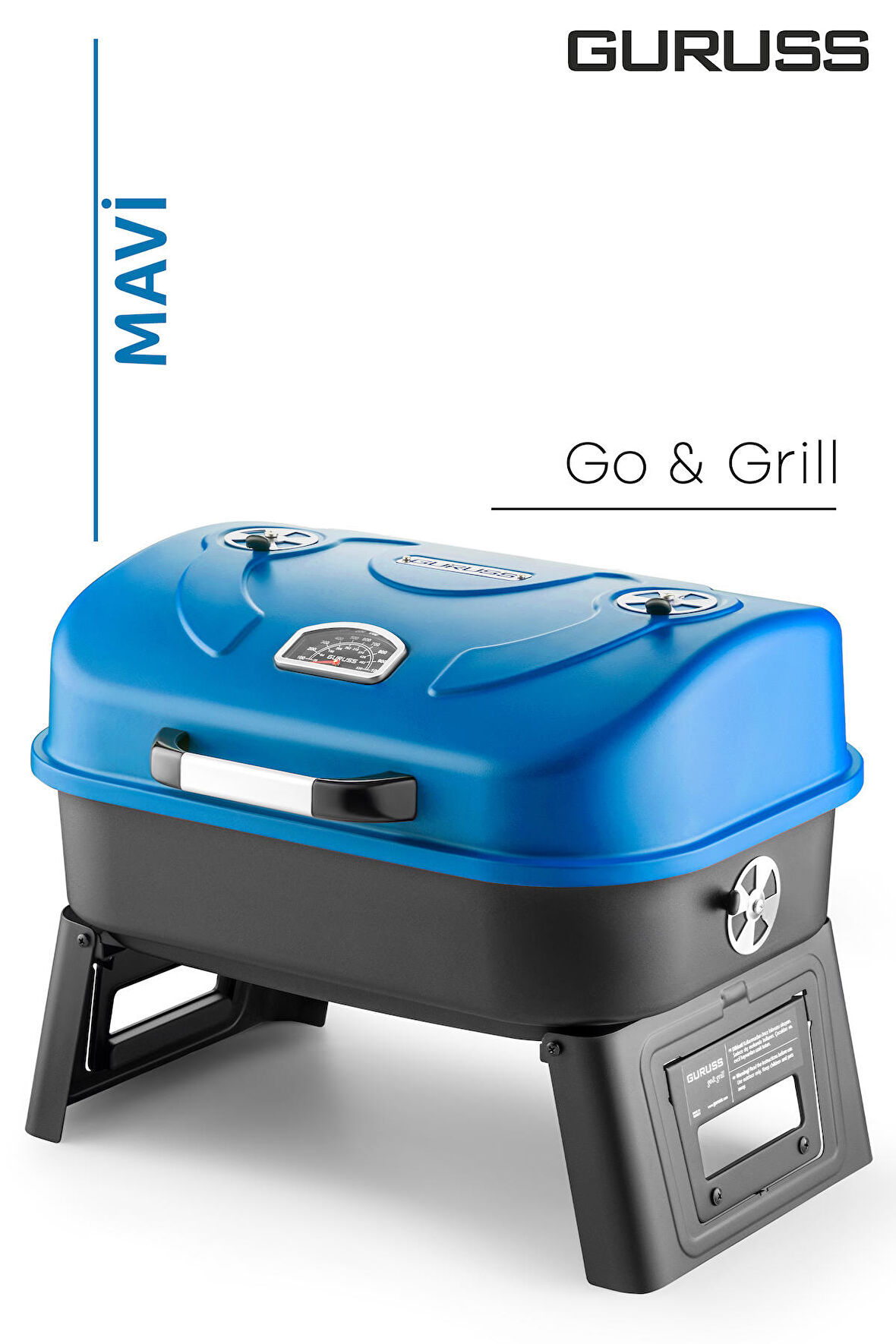 Guruss Go & Grill Barbekü Mangal MAVİ