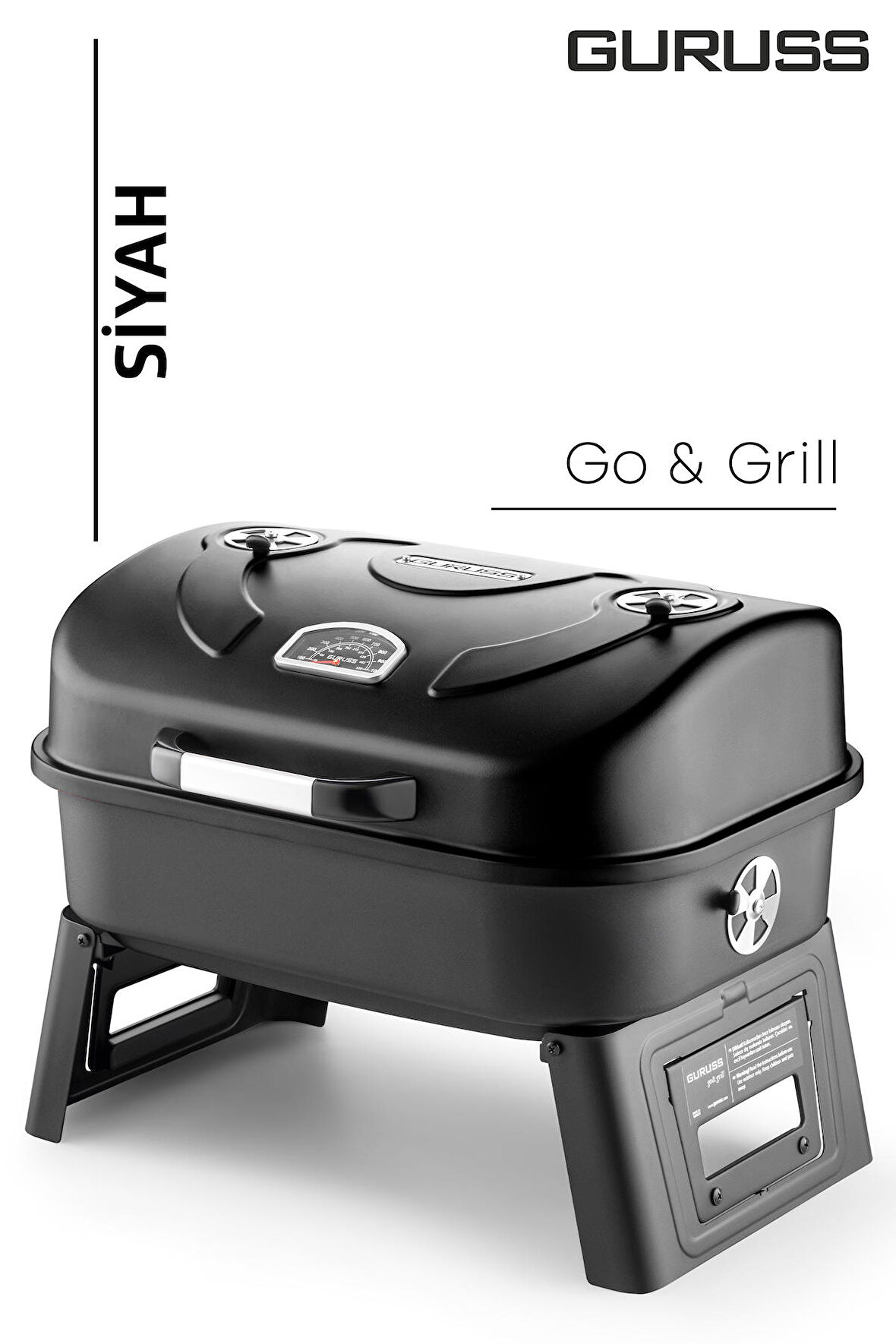 Guruss Go & Grill Barbekü Mangal SİYAH