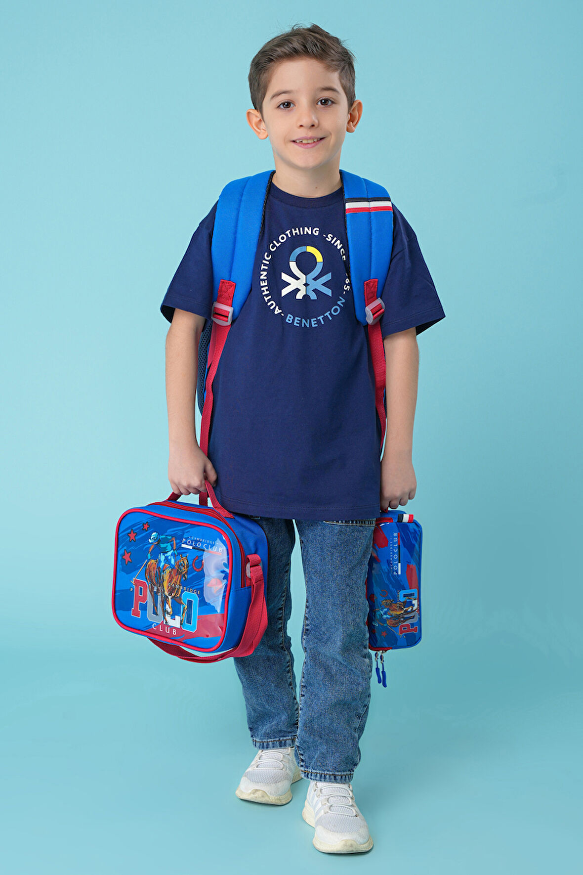 Cambridge Polo Club Riders Temalı 3'lü Erkek İlkokul Çanta Seti