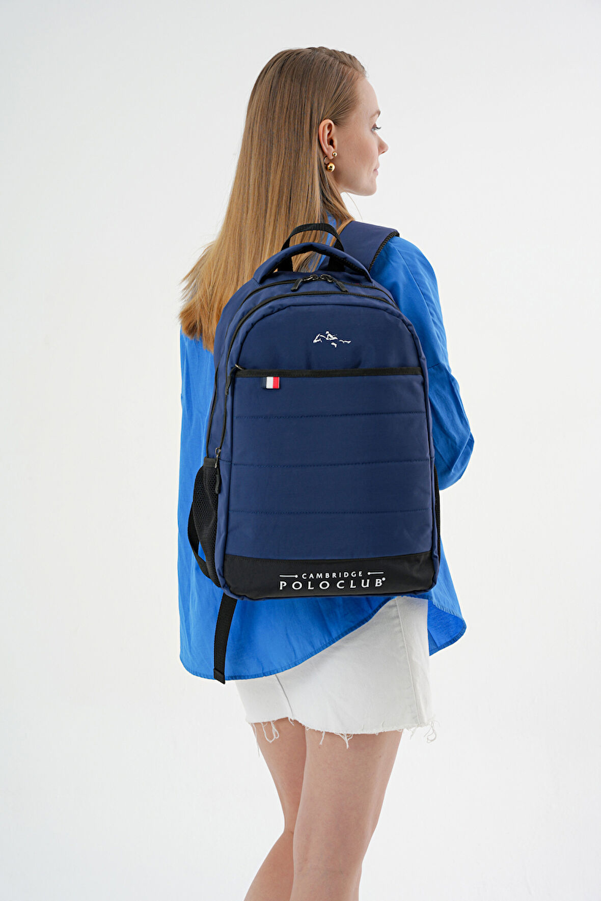 Cambridge Polo Club Minimalist Tasarım Unisex Çok Gözlü Sırt Çantası