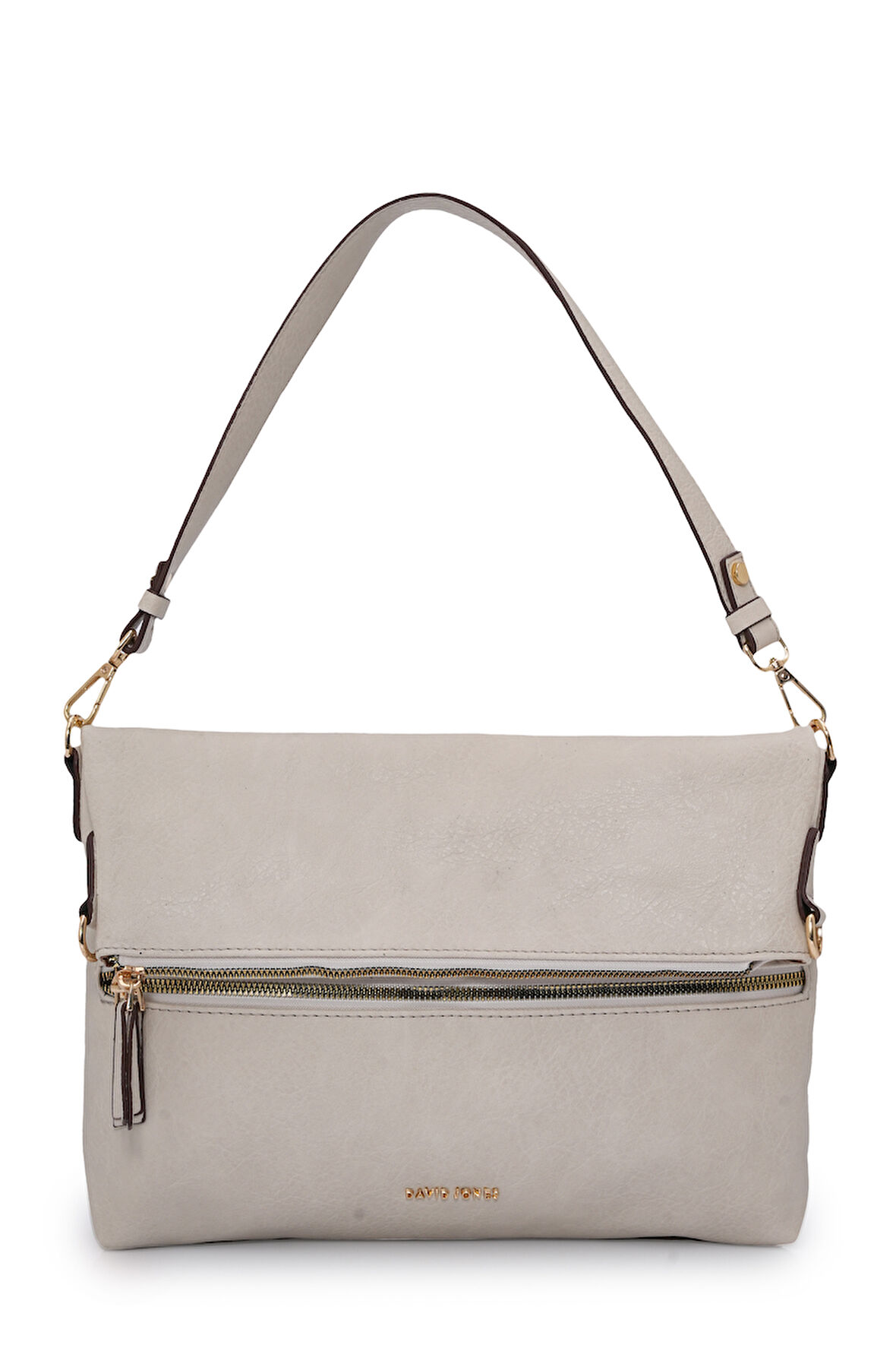 David Jones Kapaklı Fermuar Detaylı Çapraz Askılı Çanta DJ260