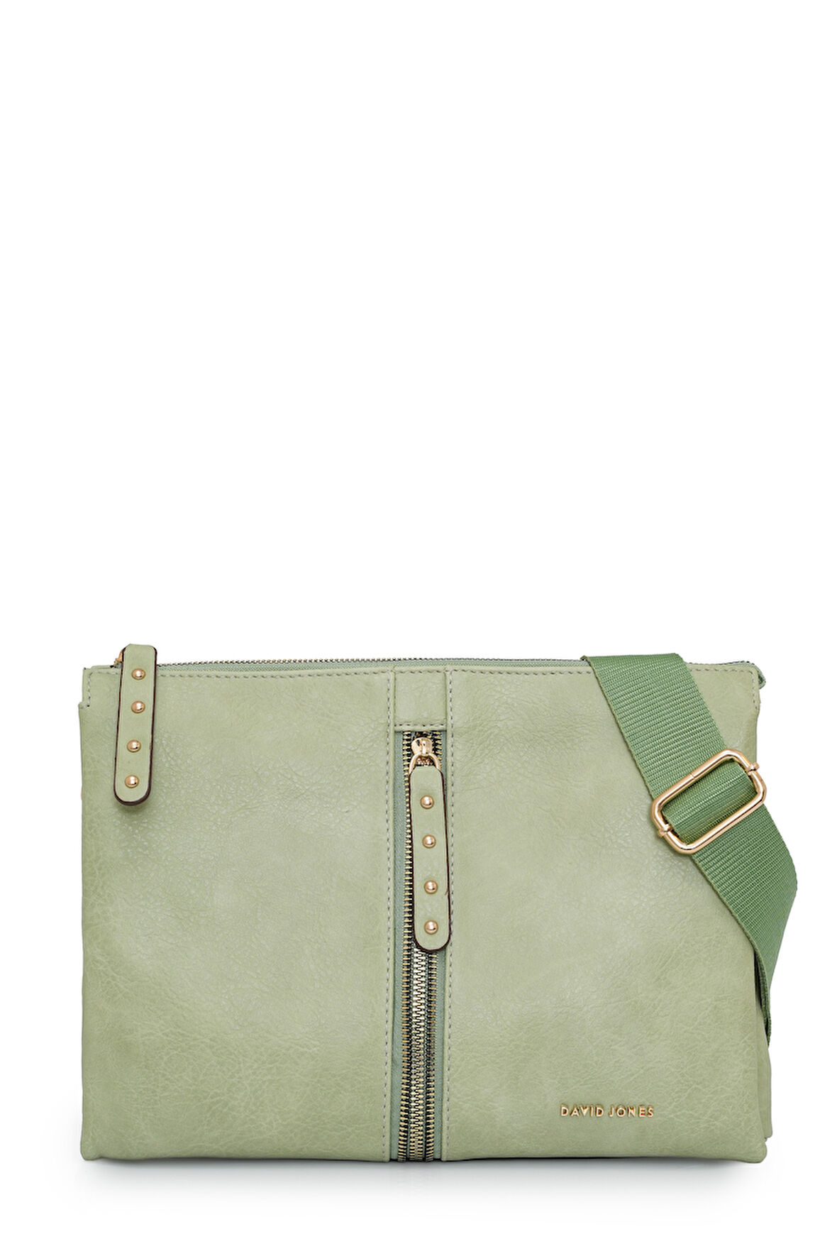 David Jones Kapaklı Fermuar Detaylı Çapraz Askılı Çanta DJ245-2