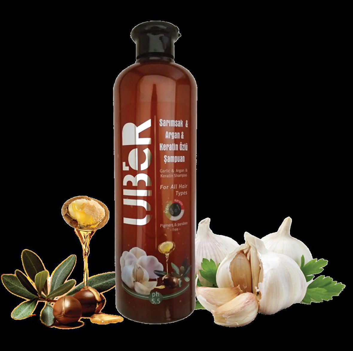 Uber Tüm Saçlar İçin Besleyici Argan Yağı ve Sarımsaklı Şampuan 700 ml