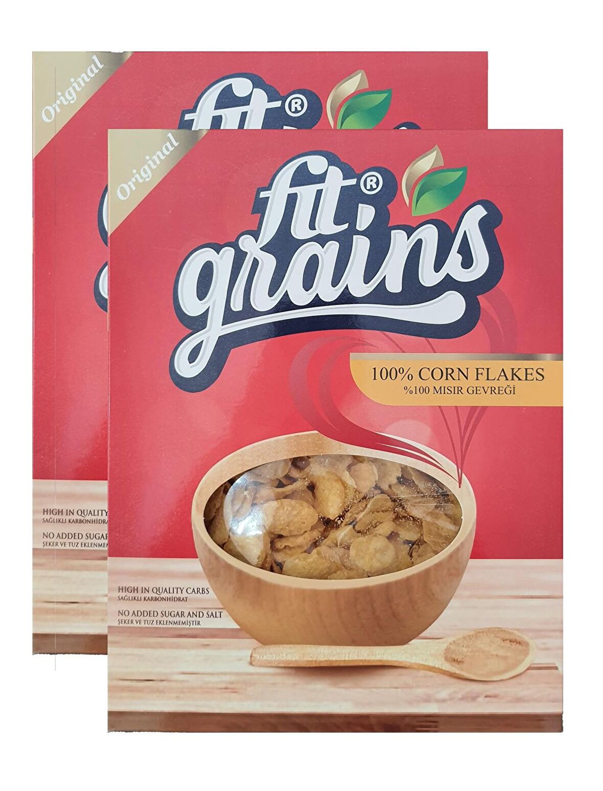 Fit Grains Şekersiz Corn Flakes Mısır Gevreği 300 g 2 Adet