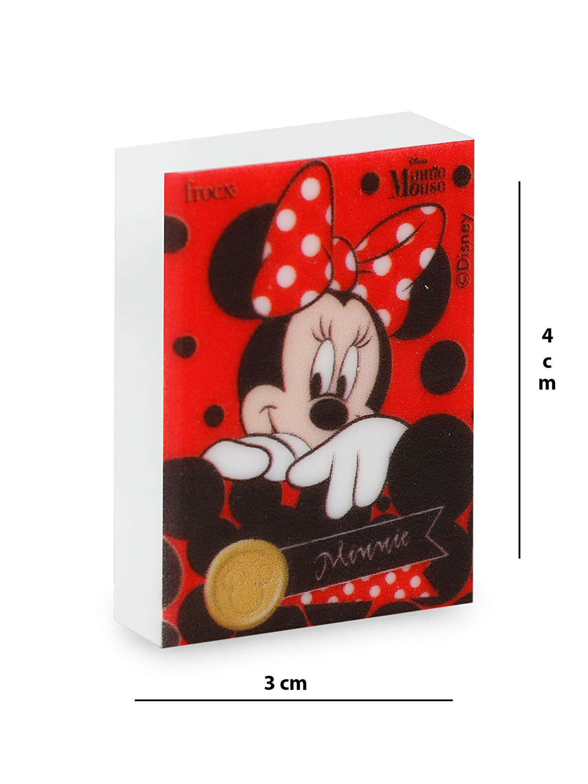 Minnie Mouse Baskılı Silgi Kırmızı