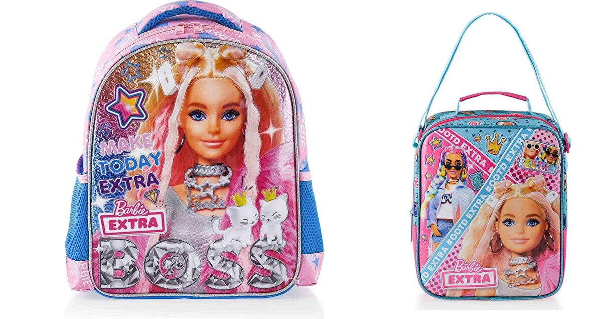 Barbie Brick Boss Anaokulu Çantası ve Beslenme Çantası