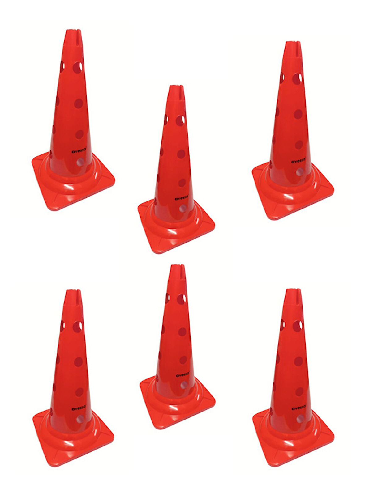 Avessa Hn-52-1 Delikli Antrenman Hunisi 52 Cm Kırmızı 6lı