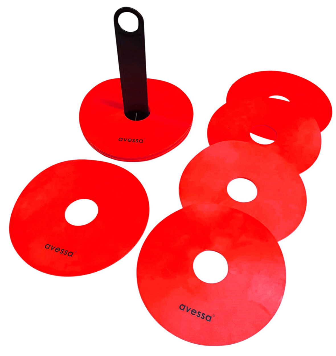 Avessa Cnk-86 Kauçuk Çanak Seti 10lu Kırmızı 