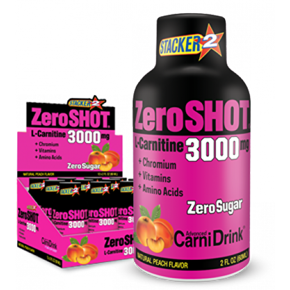 ZeroShot (3000 mg Karnitin) 12 x 60 ml Şeftali
