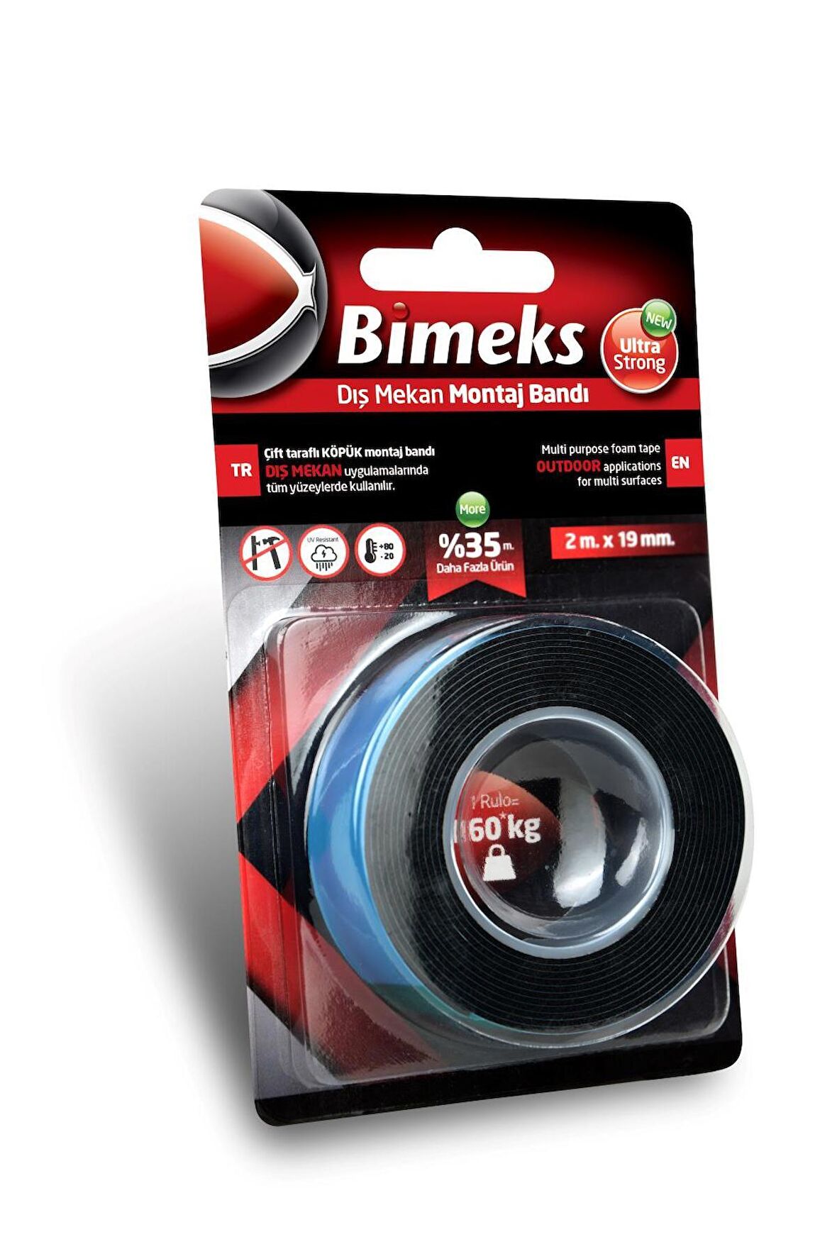 Bimeks Dış Mekan Montaj Bandı 2 m x 19 mm