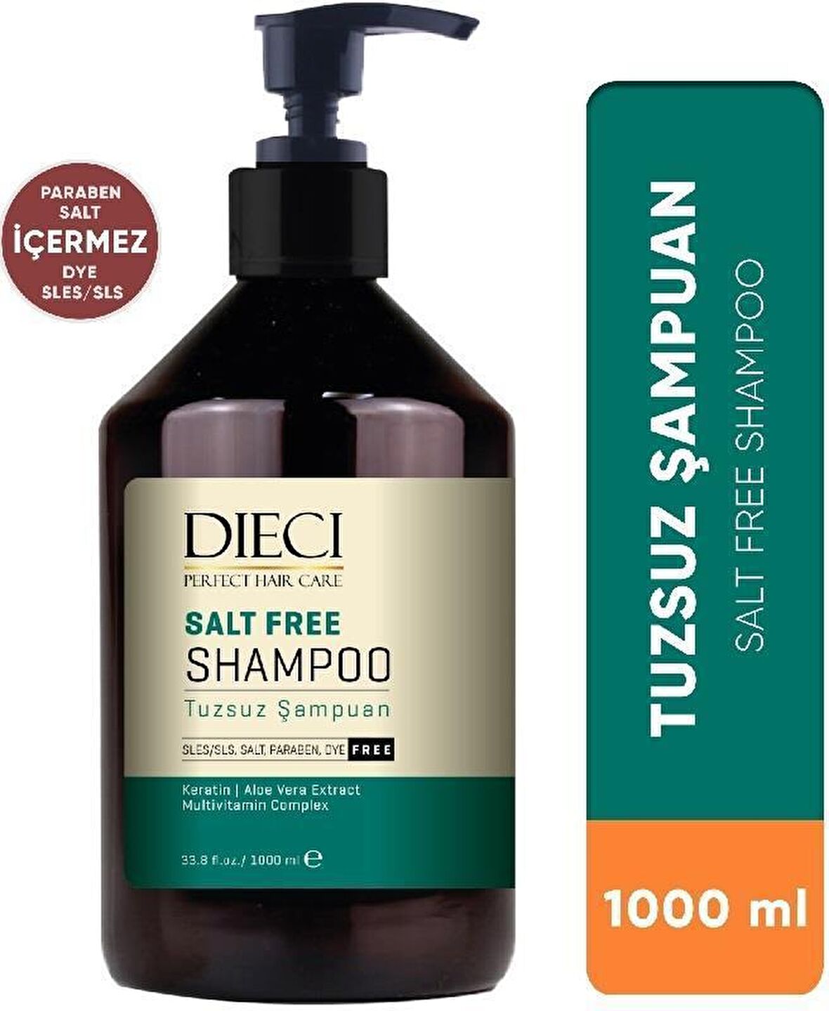 Dıecı Şampuan Keratin Aloe Vera Salt Free Tuzsuz 1000 Ml