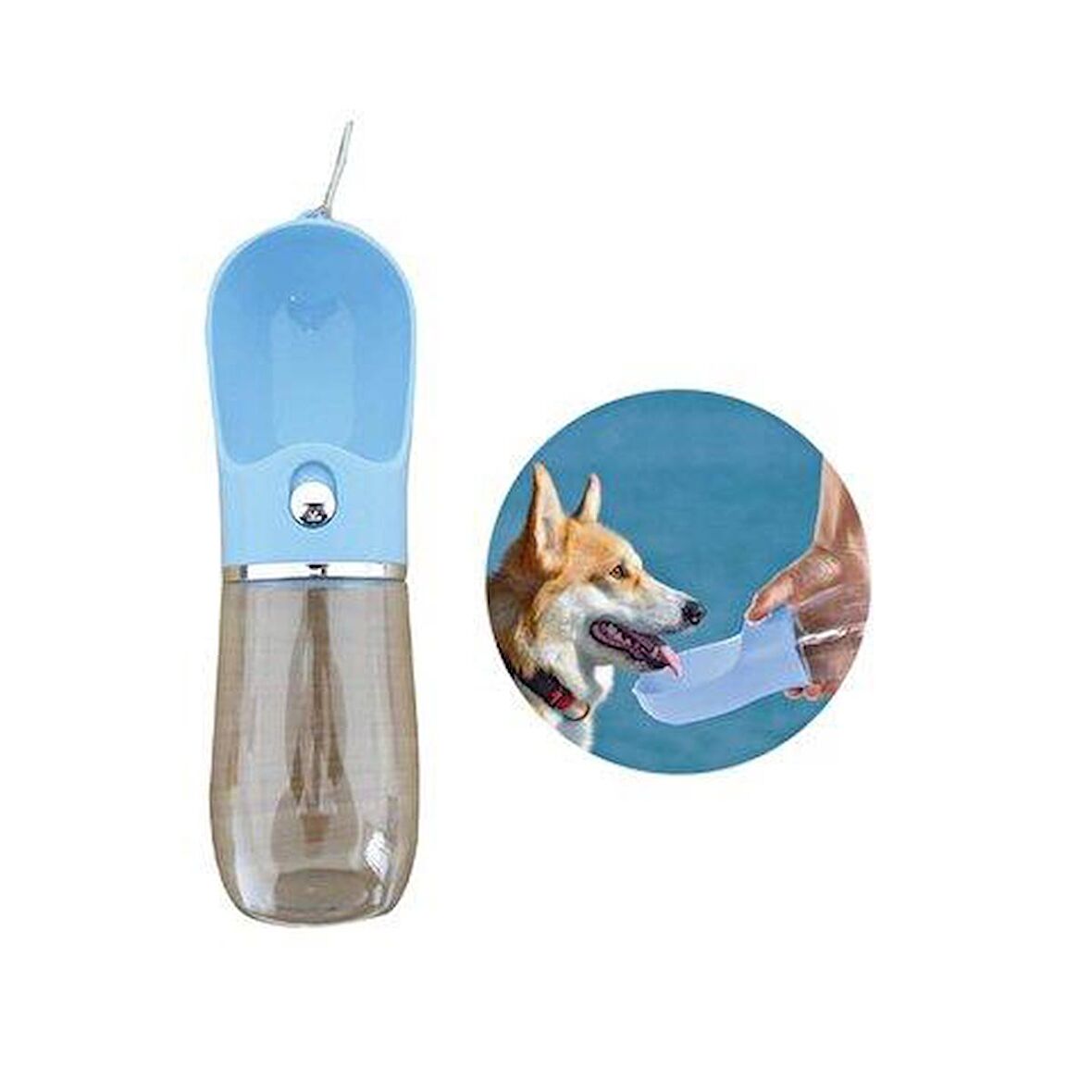 Kiwipets Evcil Hayvan Su İçme Şişesi Mavi KPF-10510