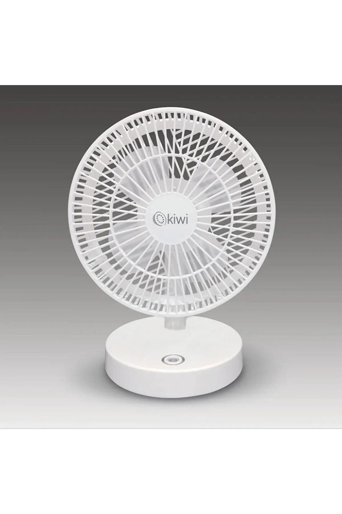 Kiwi Kfan-7607 Şarjlı Beyaz Ayarlanılabilir Mini Fan Masa Üstü Vantilatörü Usb Soğutucu Sessiz El Fanı