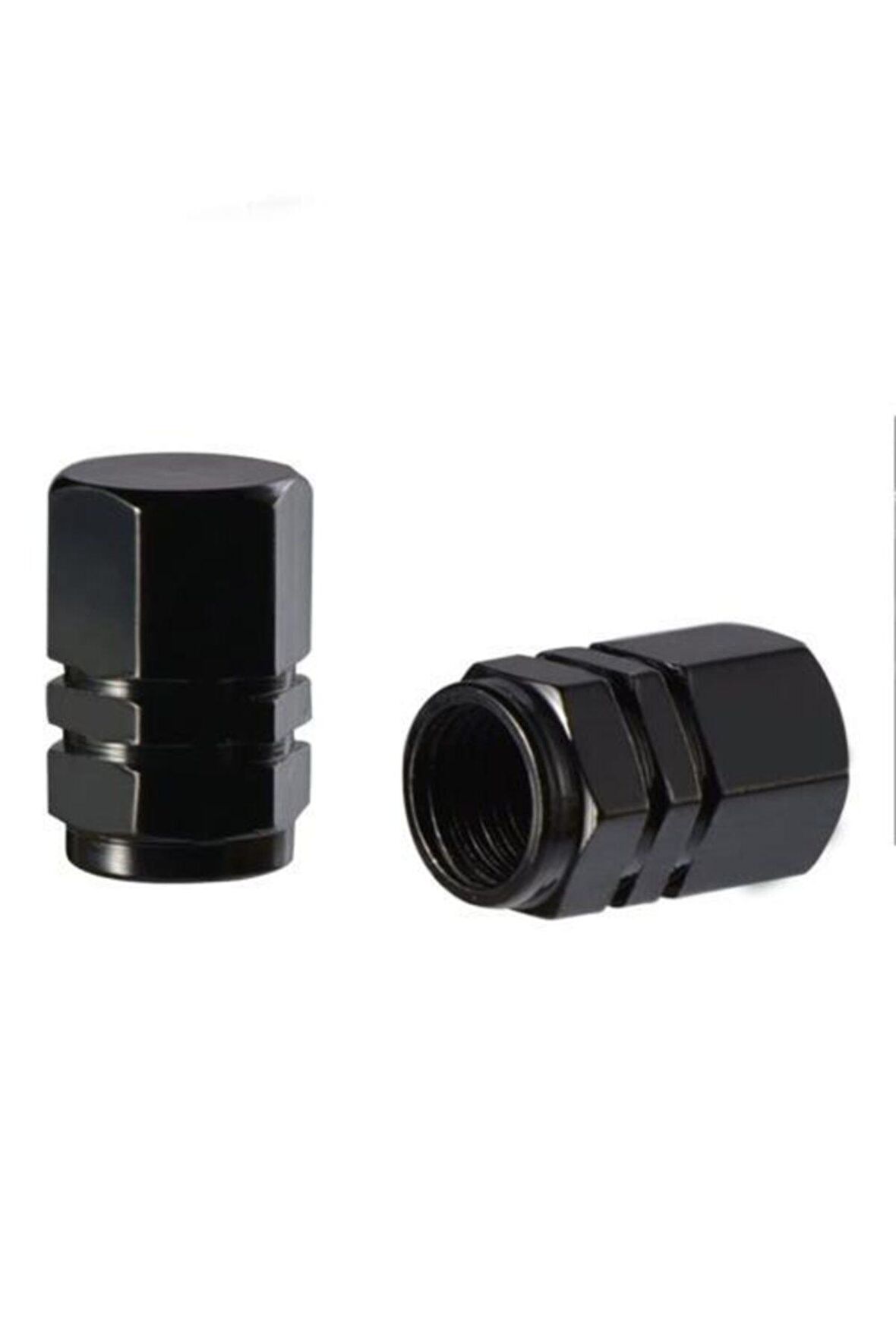 Jet Black Siyah Alüminyum Sibop Kapağı 4 Adet Set 11282