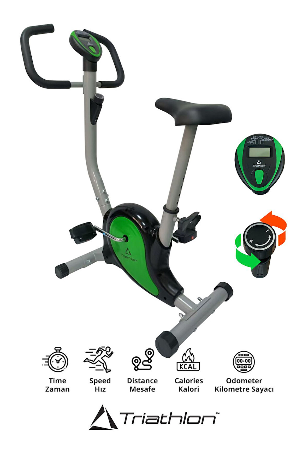 T-222 Kondisyon Bisikleti / Lcd Ekran (ZAMAN-MESAFE-HIZ-KALORİ-ODOMETRE) / Ayarlanabilir Sele