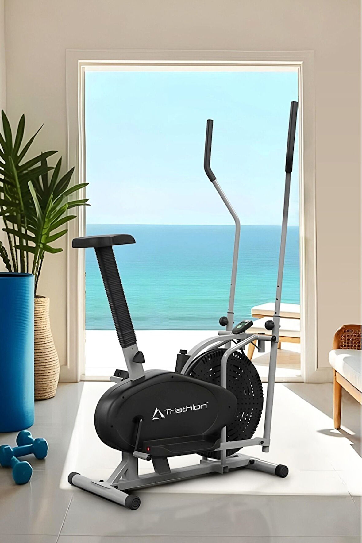 T-224 Eliptik Kondisyon Bisikleti / Lcd Gösterge (HIZ-MESAFE-KALORİ-ZAMAN) / Ayarlanabilir Sele