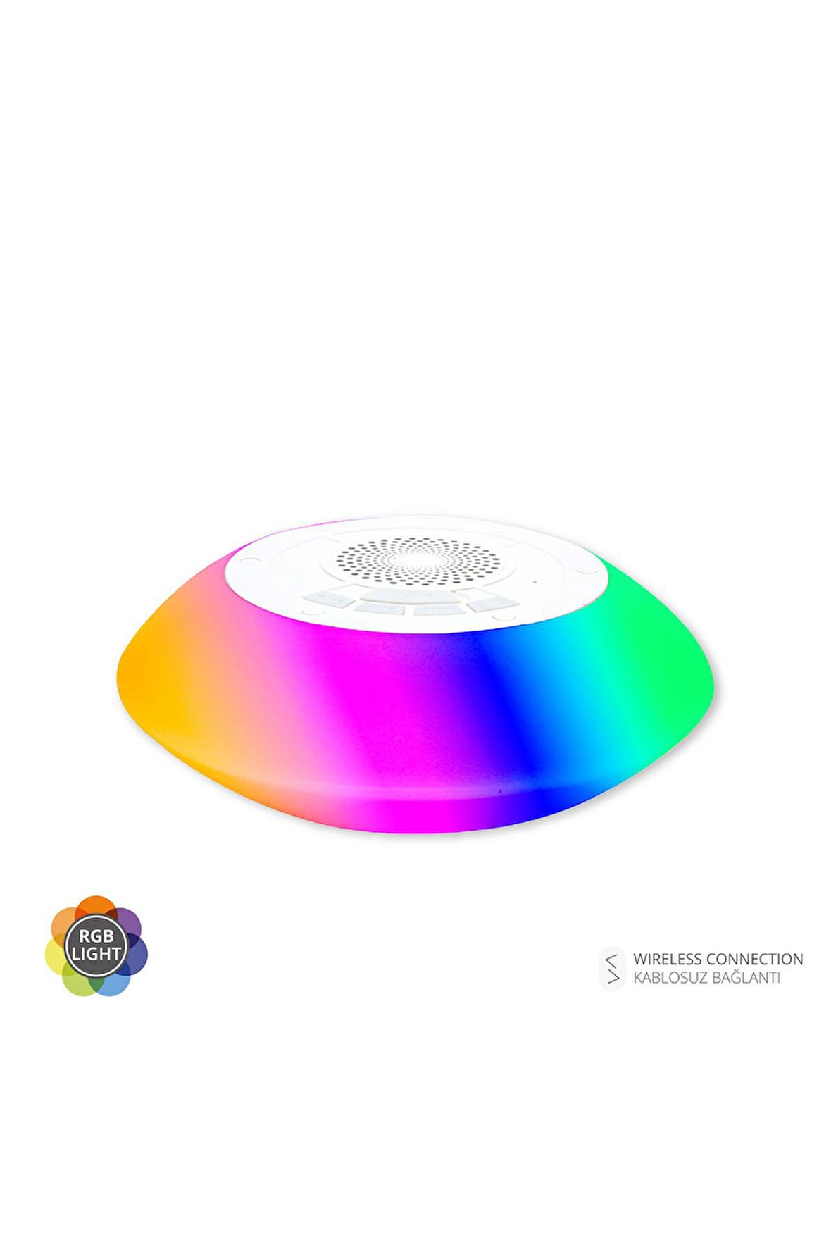 7844 Rgb Led Işıklı Yüzen Tws Bluetooth Hoparlör / Tf Kart Girişi / Bt 5.3 / Şarjlı / Kablosuz