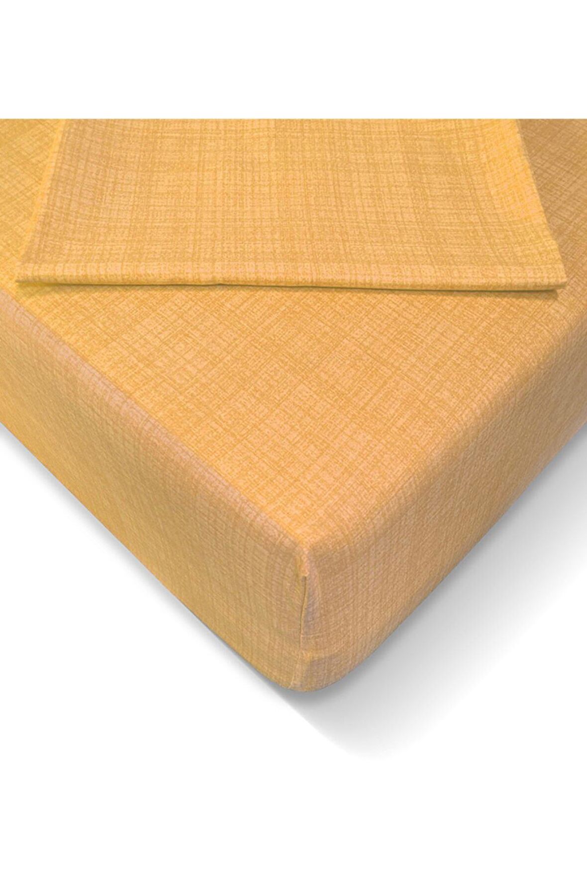 Ranforce 180*200 cm Lastikli Çarşaf Seti SARI-180x200