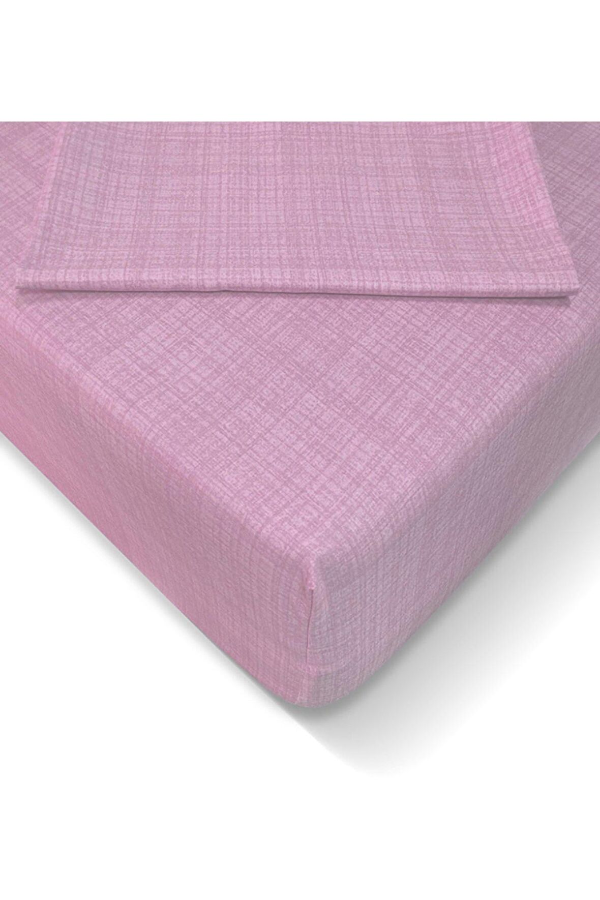 Ranforce 180*200 cm Lastikli Çarşaf Seti Pembe-180x200