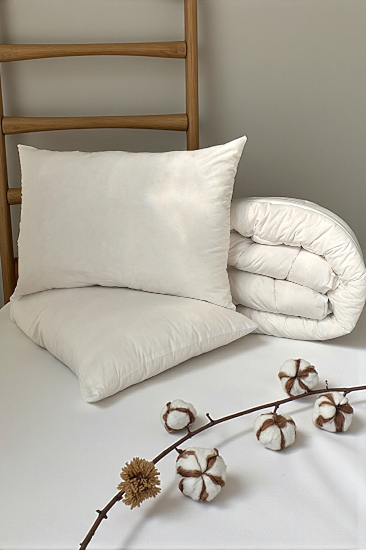 Alla Turca Pamuk Dolgulu Tek Kişilik Yorgan ve Yastık Seti