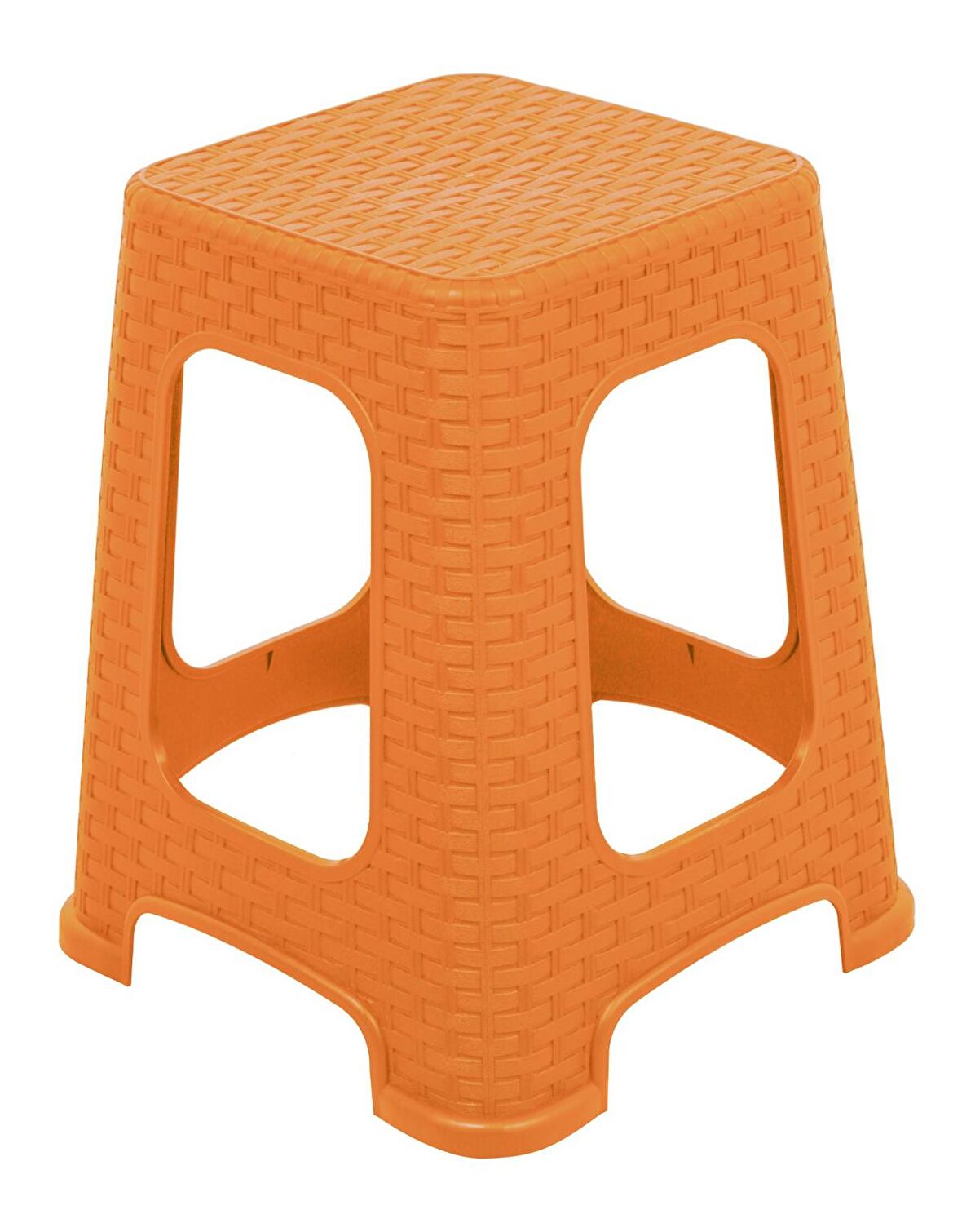 Mandella Sağlam Plastik Karizma Rattan Tabure Tik