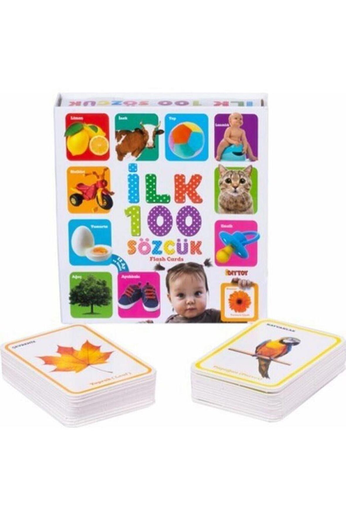 Flash Card Ilk 100 Sözcük Kelime Zeka Oyun Kartları