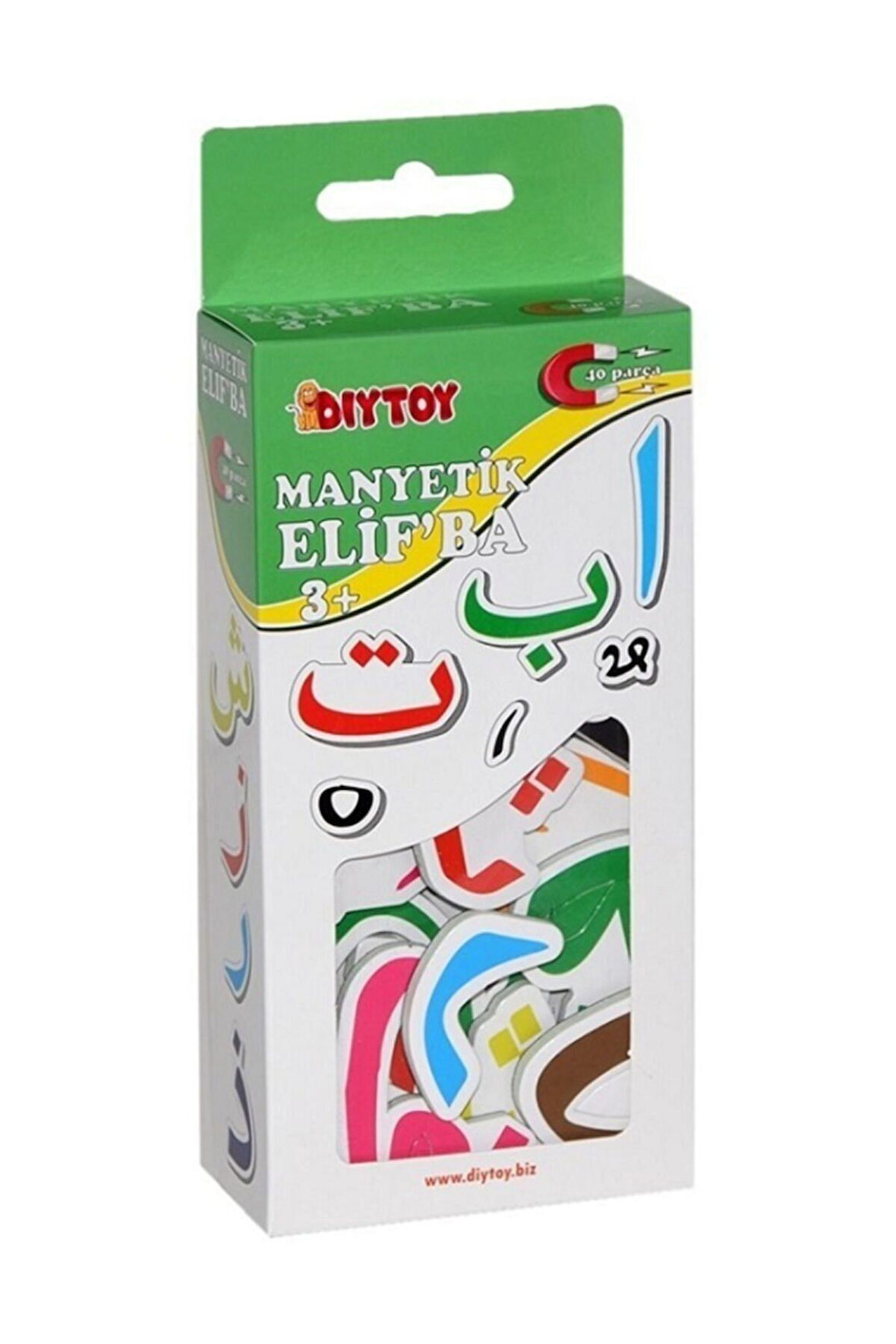 DIYTOY Manyetik Elif'ba Mıknatıslı 40 Parça