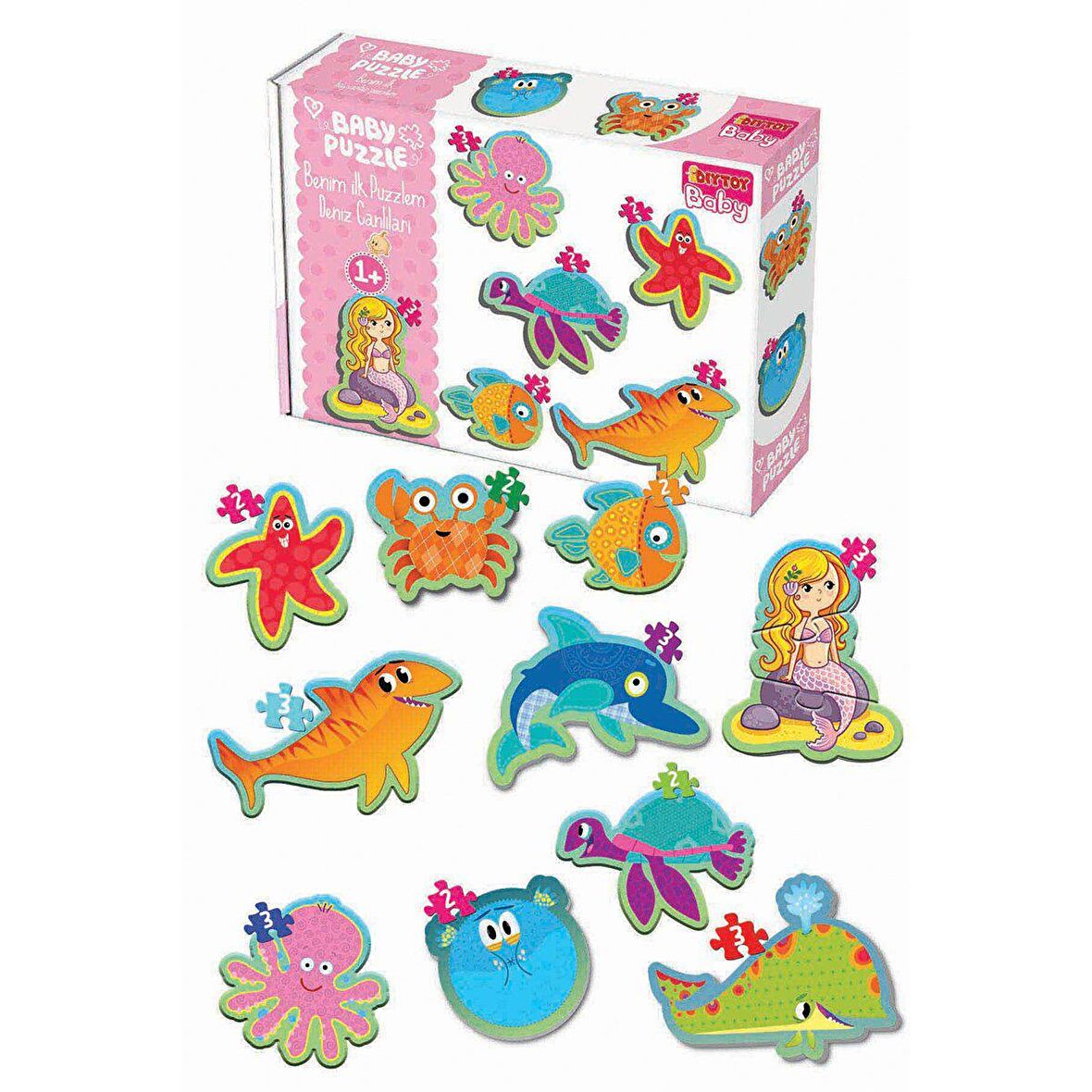 Diytoy Hayvanlar 10 Parça Çocuk Puzzle