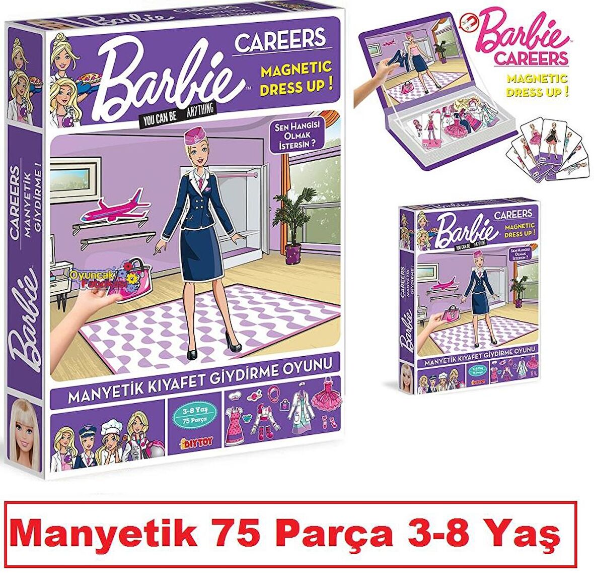 Barbie Careers (Kariyer) Manyetik Kıyafet Giydirme Oyunu 75 Parça