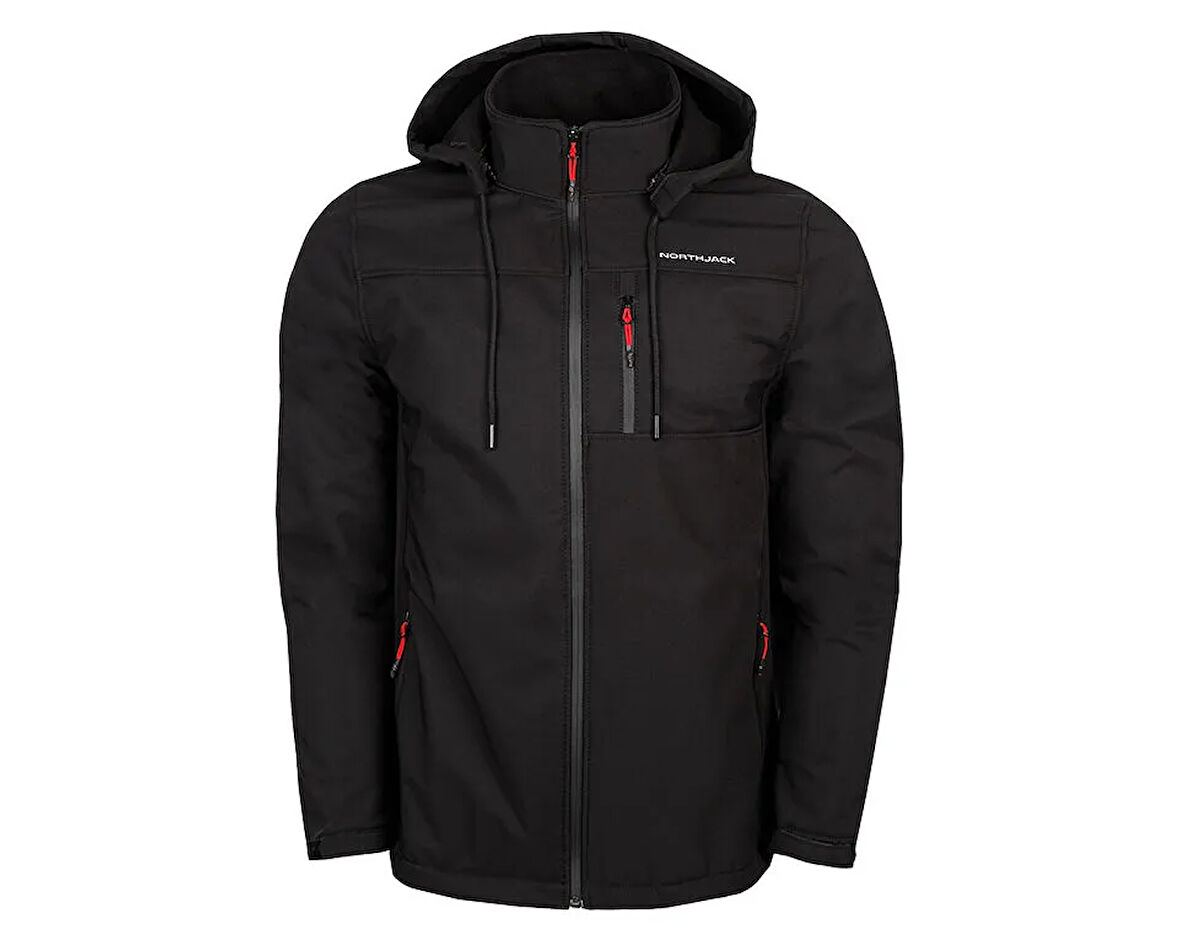 Northjack Alaska Softshell Mont Erkek Günlük Mont NJ1001-001 Siyah