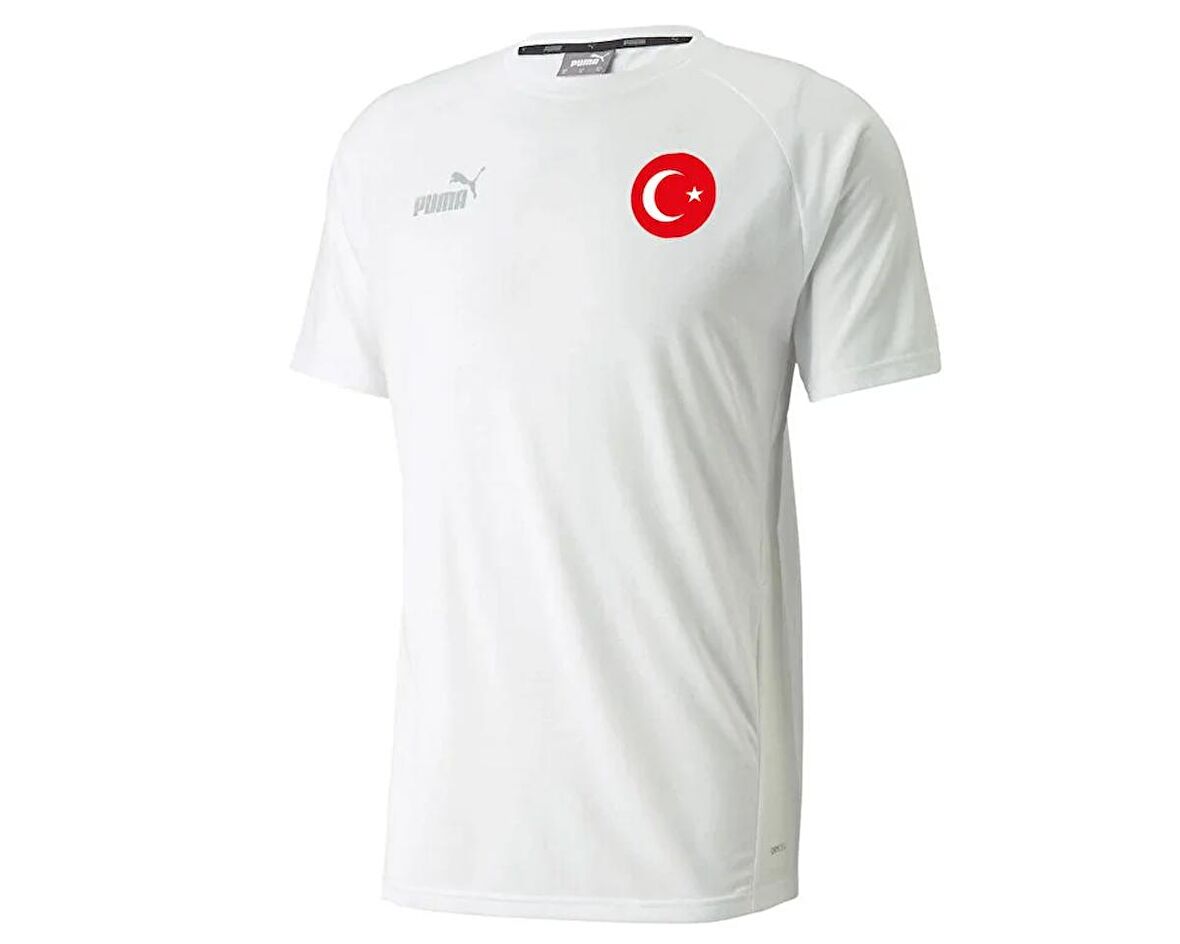 Puma Turkiye Teamfinal Casuals Tee Milli Takım Futbol Tişörtü TUR-65738504 Beyaz