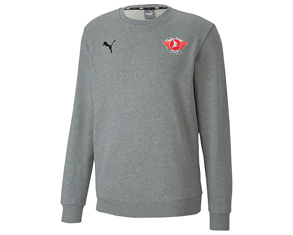 Puma Turk Hava Yolları Polo Tısort Türk Hava Yolları Erkek Futbol Sweatshirts THY-65693333 Gri