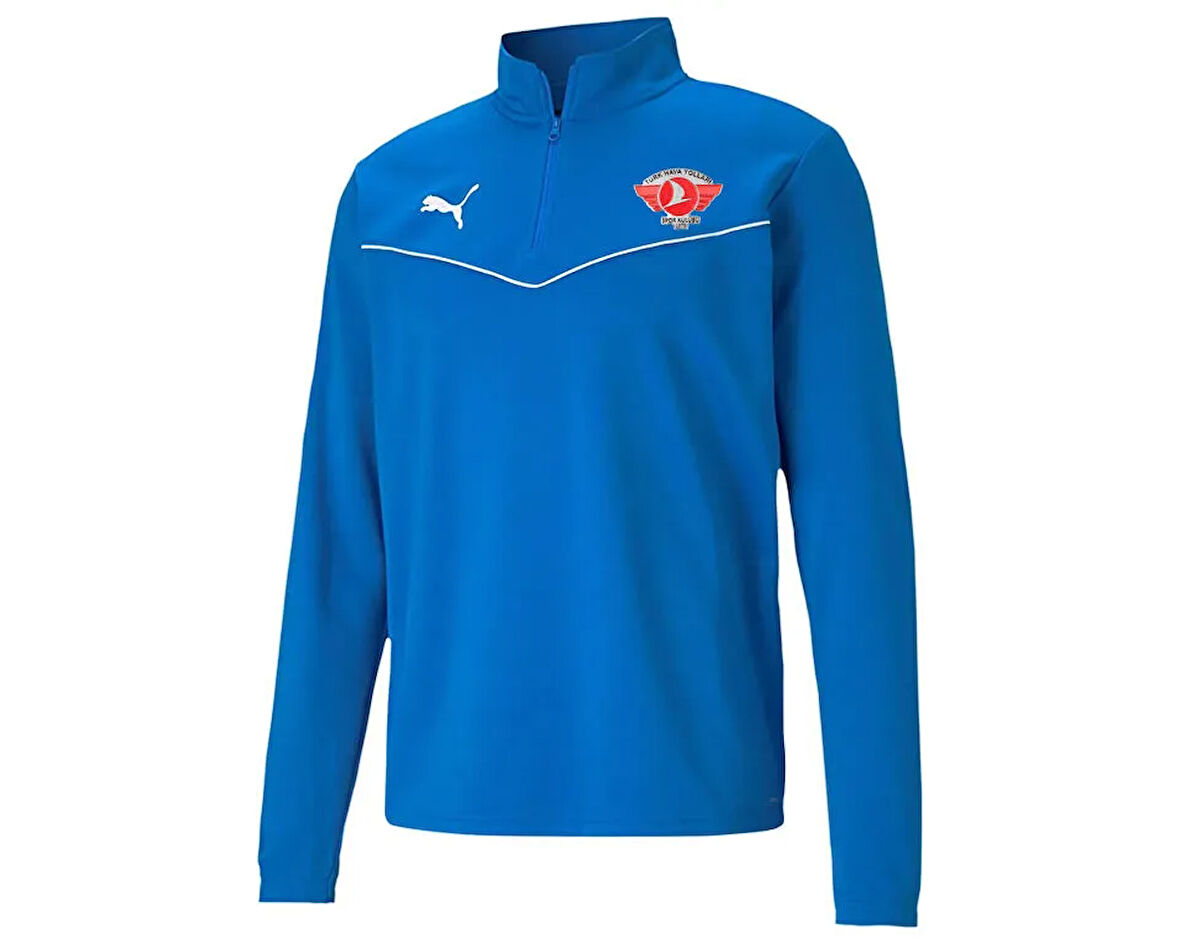 Puma Turk Hava Yolları Sweat Hz Türk Hava Yolları Erkek Futbol Antrenman Uzun Kollu Tişört THY-65739402 Mavi