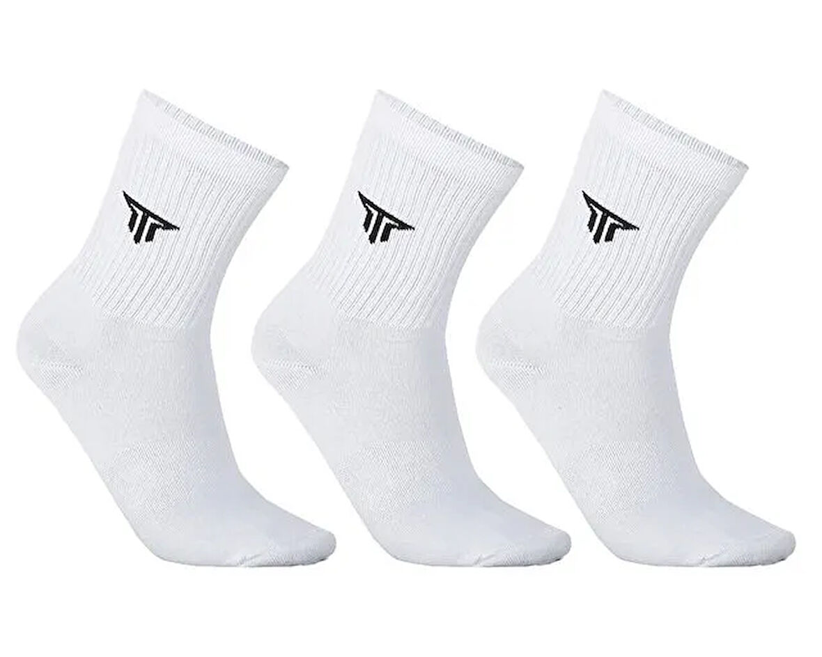 Techsport Tenis Corap 3 Lu Beyaz Tenis Çorabı (3 Çift) TS703TNS-101 Beyaz