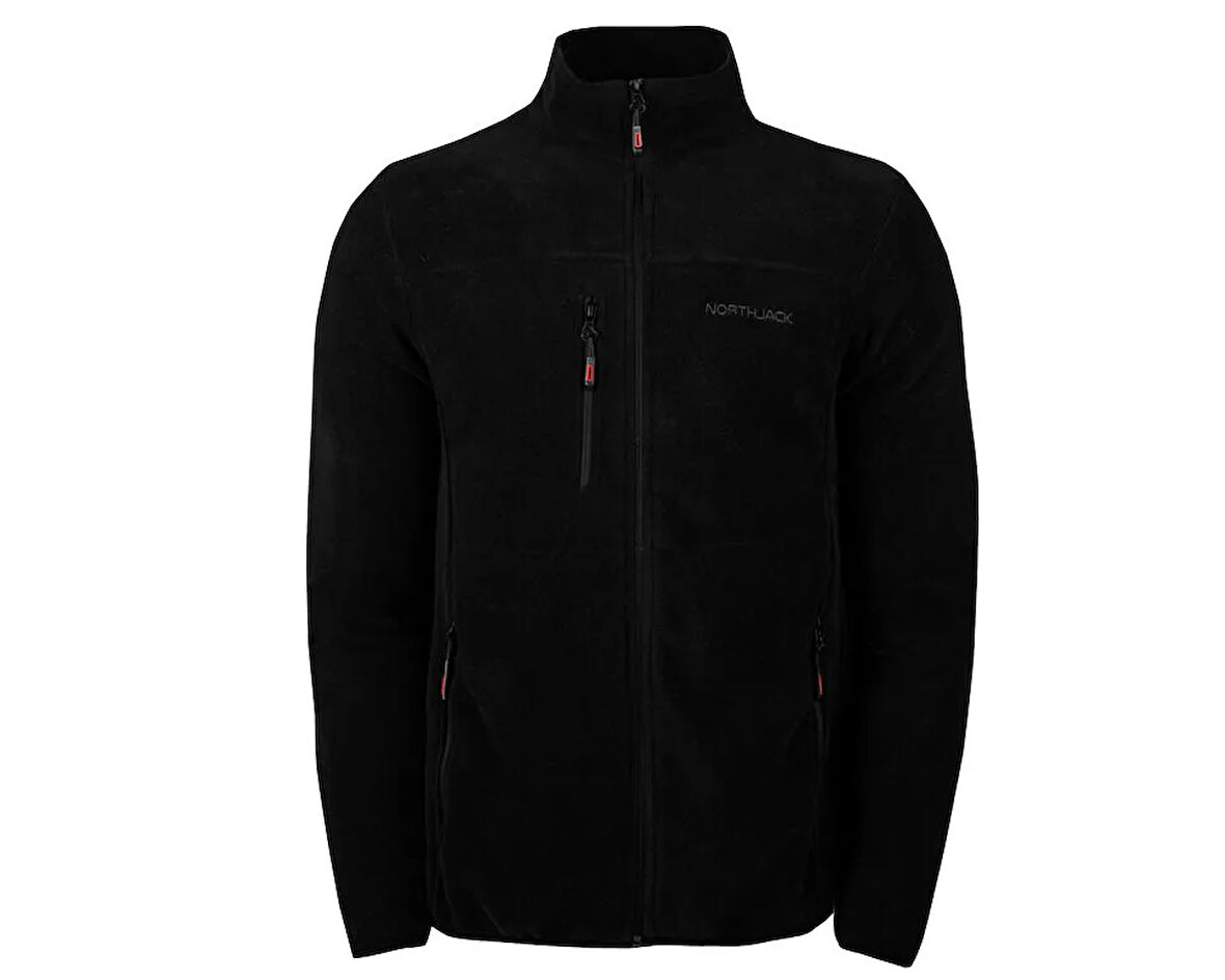 Northjack Himalaya Siyah Polar Ceket Erkek Günlük Polar Ceket NJ2001-001 Siyah