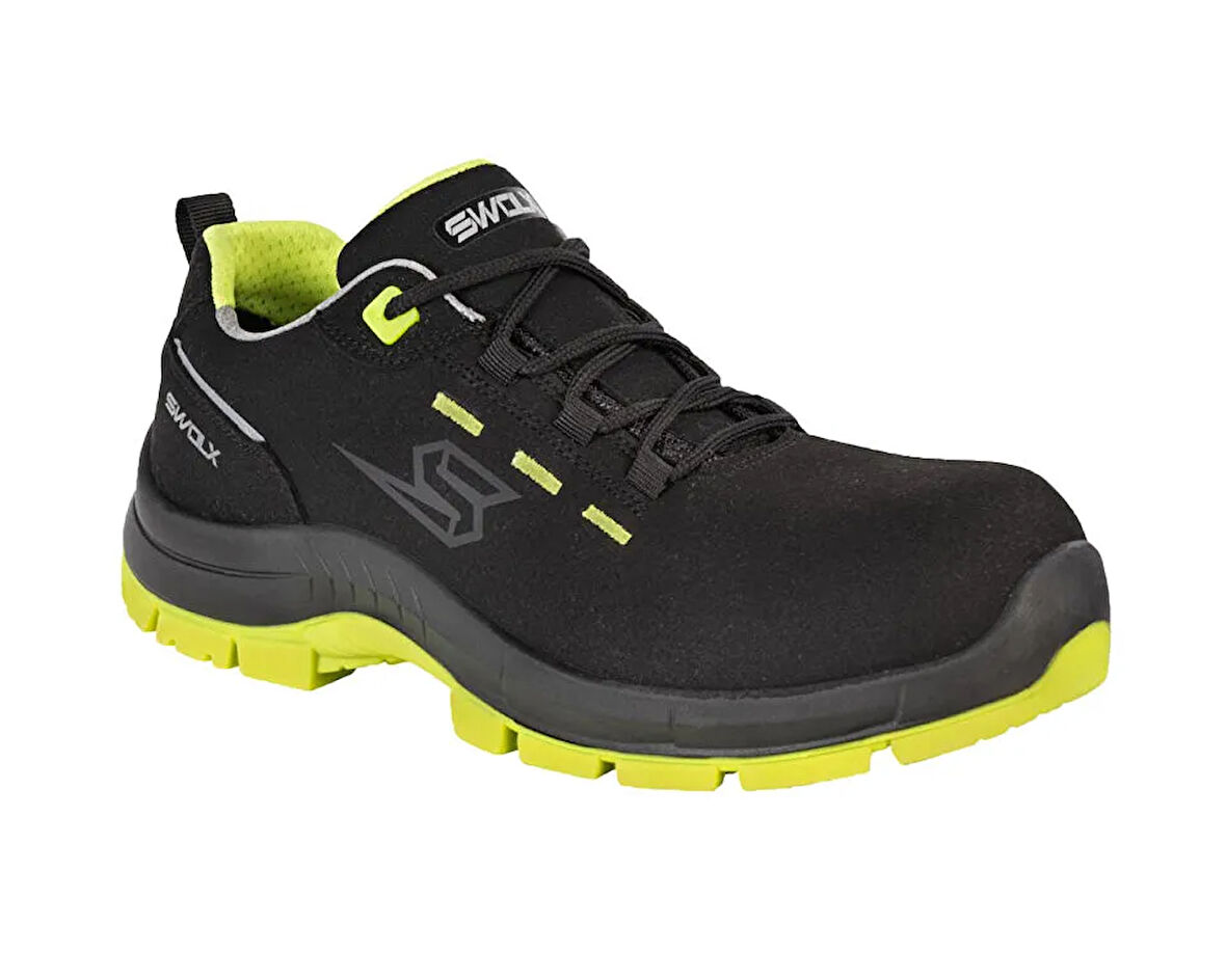 Swolx Suet Microfiber-S3 Unisex İş Güvenliği Ayakkabısı COMBO-X-100 Siyah