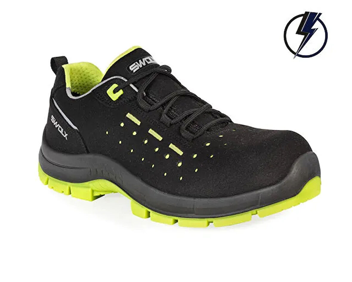 Swolx Elektirikçi Suet Microfiber-S1P Unisex İş Güvenliği Ayakkabısı E-COMBO-X-110 Renkli