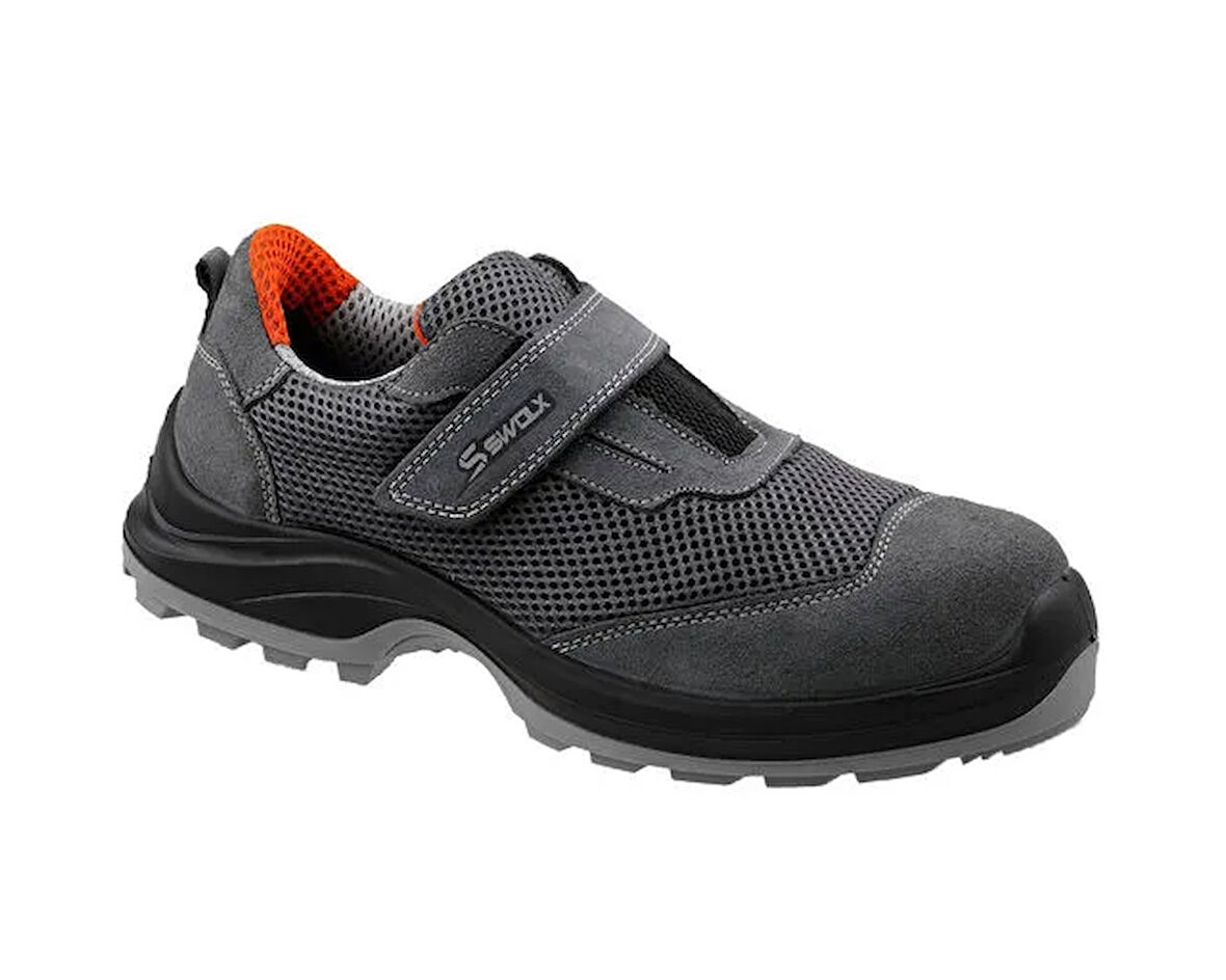 Swolx Suet Kompozit Burunlu -S1 Unisex İş Güvenliği Ayakkabısı FREEDOM-X12-S1 Gri