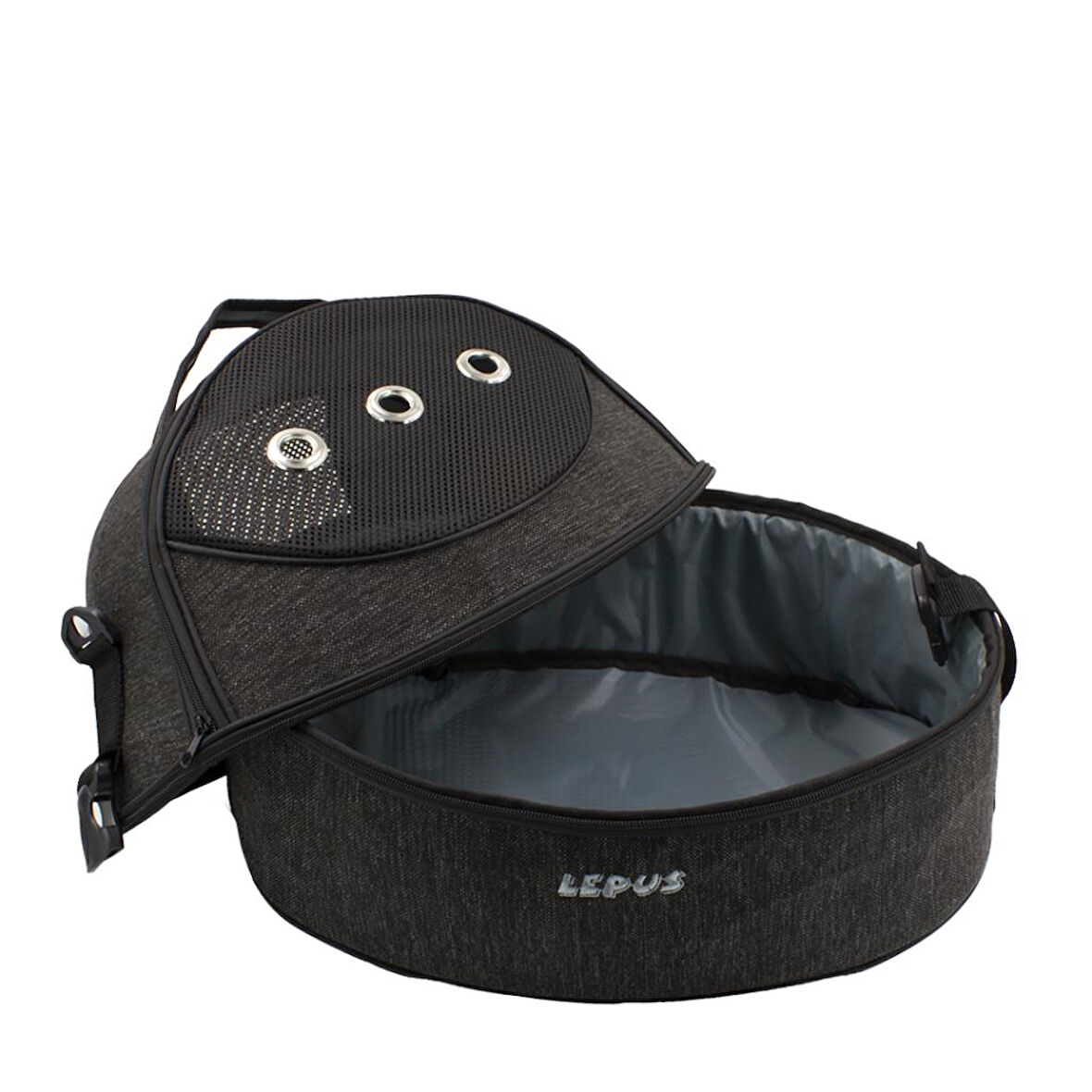 Lepus Üç Fonksiyonlu Kedi ve Köpek Ufo Bag Çanta Siyah 48x32x45 Cm