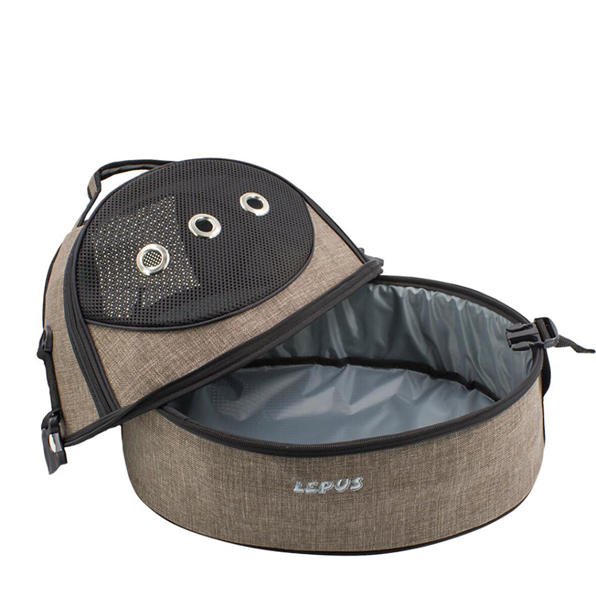 Lepus Üç Fonksiyonlu Kedi ve Köpek Ufo Bag Çanta Kahverengi 48x32x45 Cm