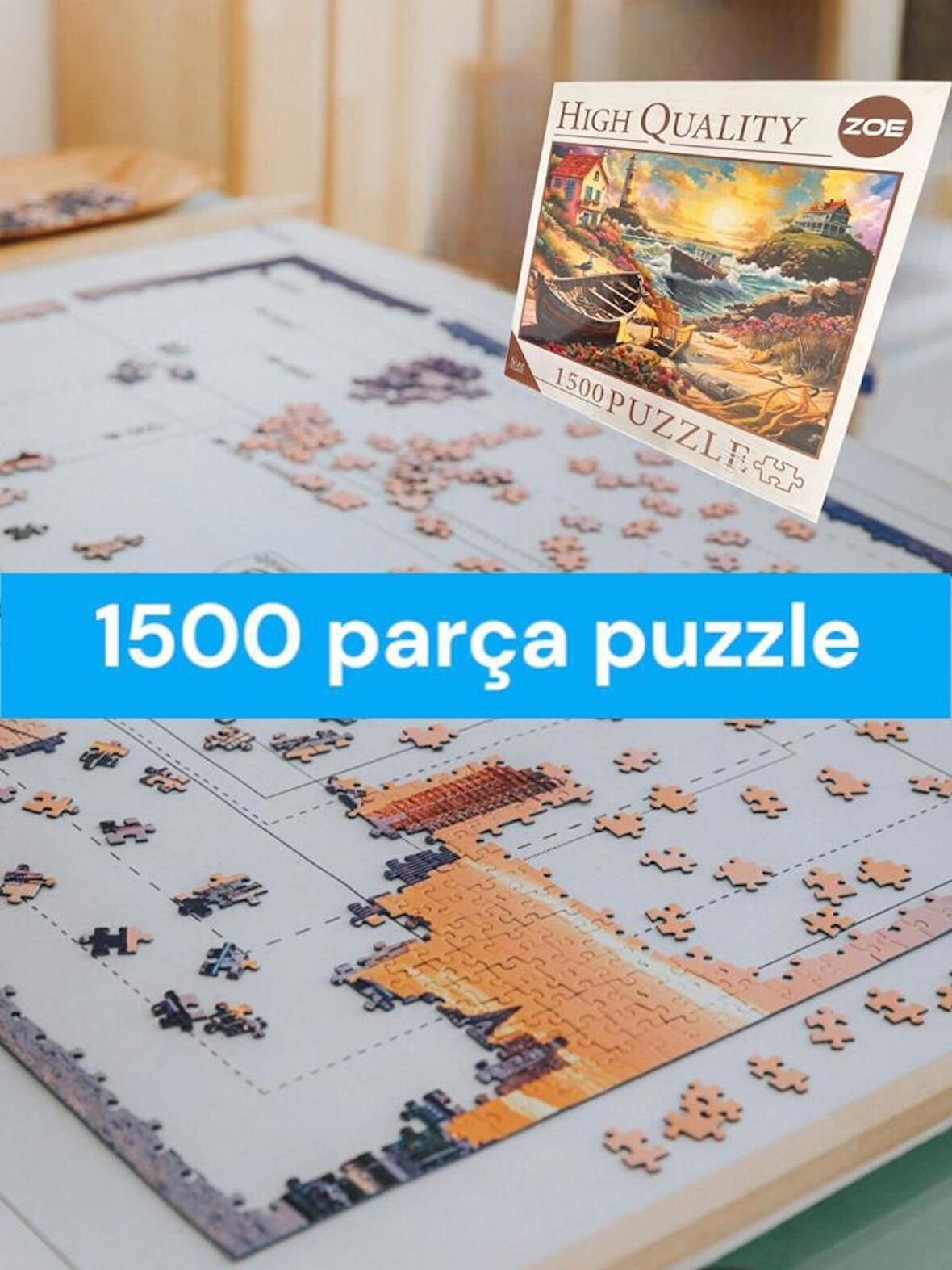 Lisanslı Deniz Feneri 1500 Parça High Quality Puzzle Yetişkin Ve Çocuklar Için Eğitici Yapboz