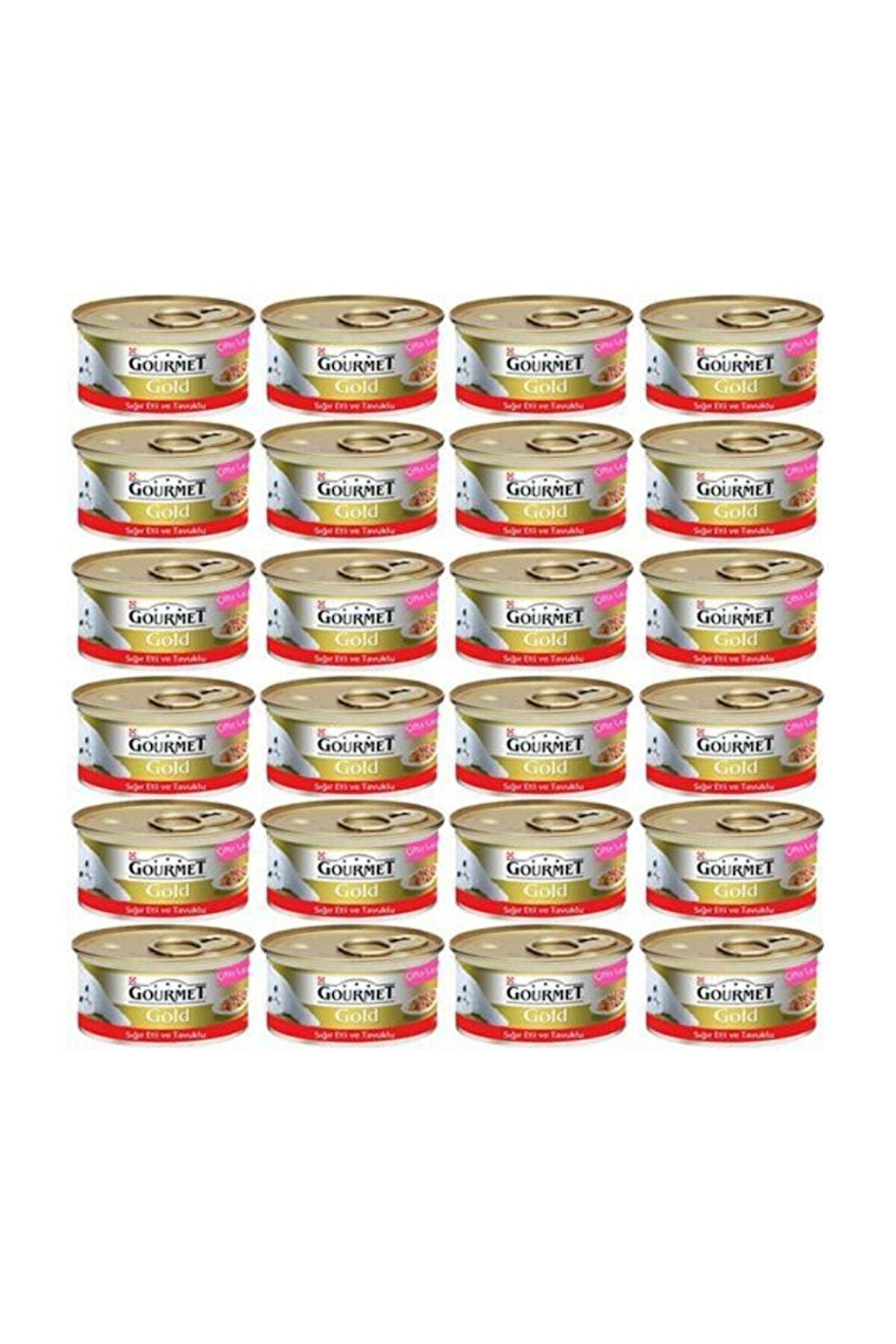 Gourmet Gold Sığır Etli Ve Tavuklu Konserve Yetişkin Kedi Maması 24 X 85 G