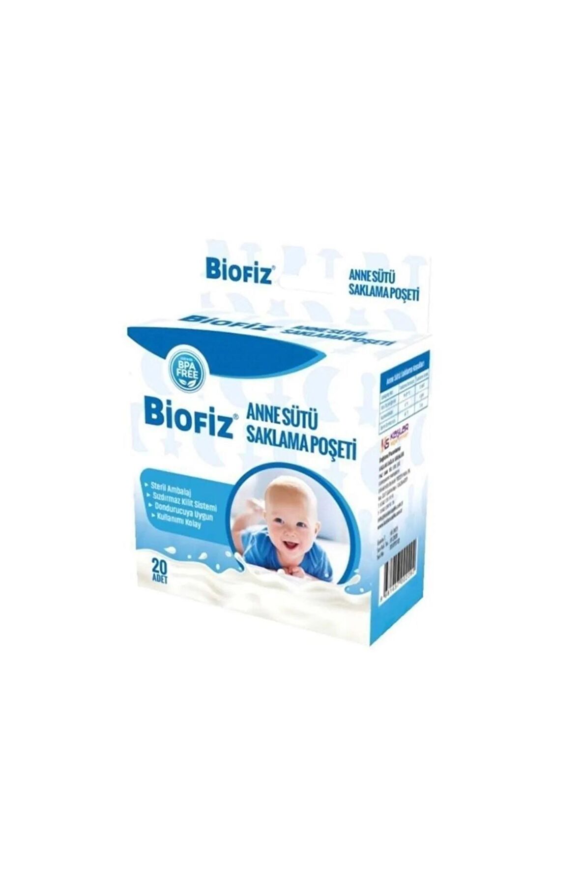 Biofiz Anne Sütü Saklama Poşeti 20'li 8681457002292
