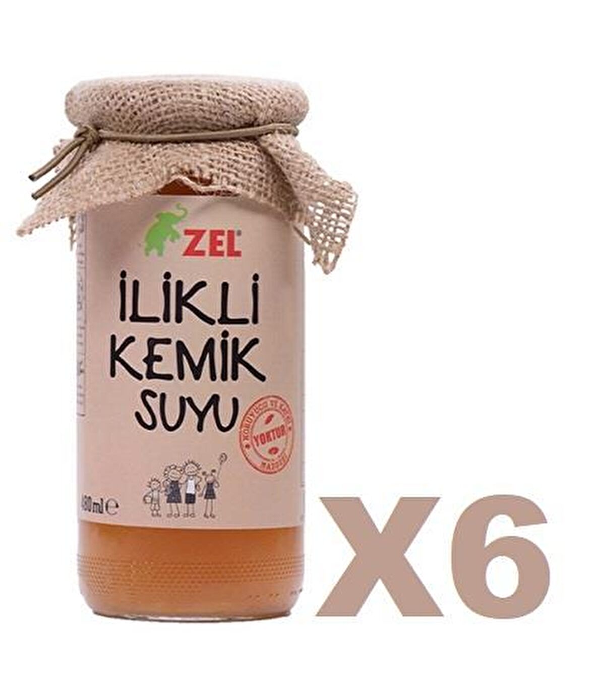 Zel İlikli Kemik Suyu 480 ml 6 Adet